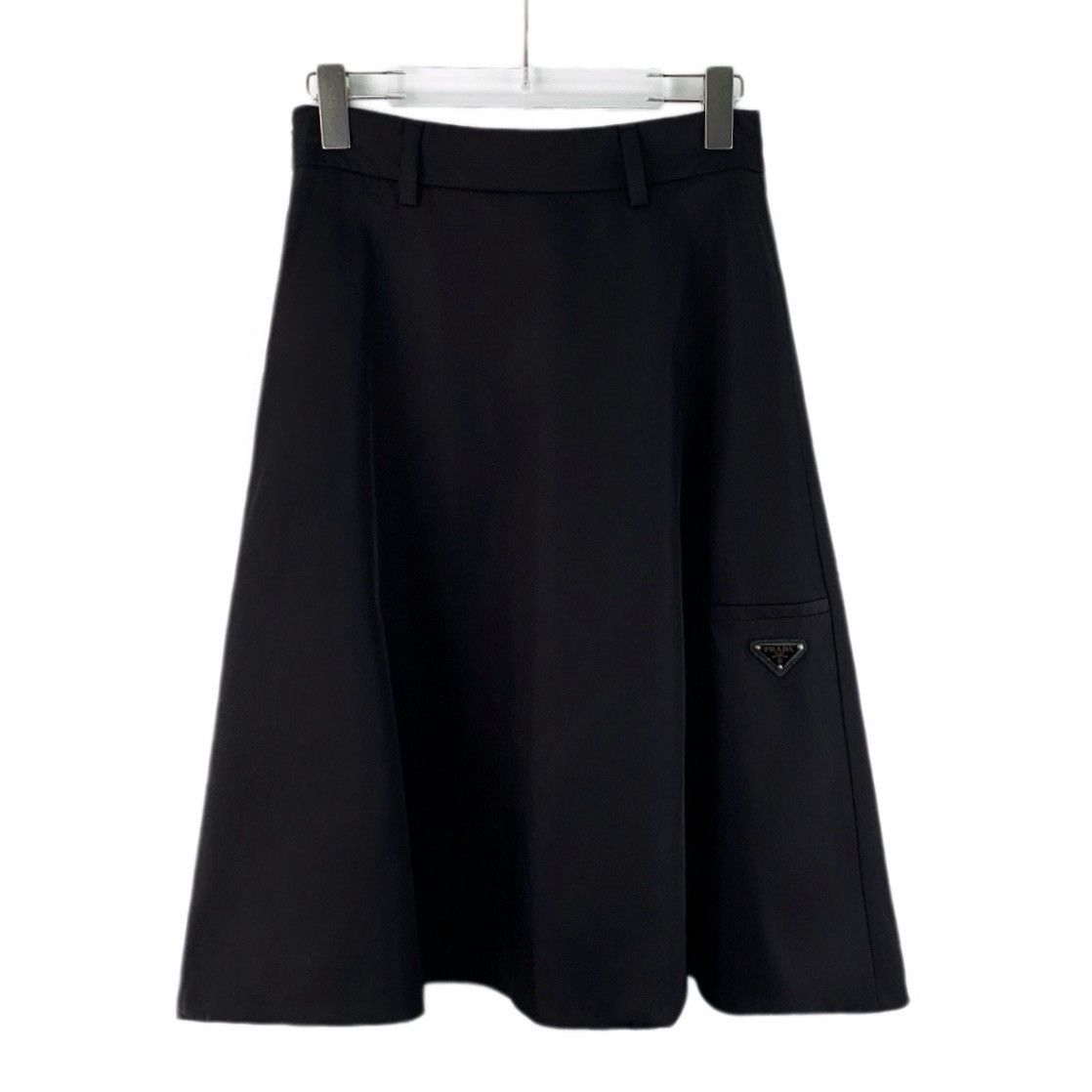 Prada Prada Black Triangle Label Nylon Casual Half Skirt Size 27" / US 4 / IT 40 - 2 Thumbnail