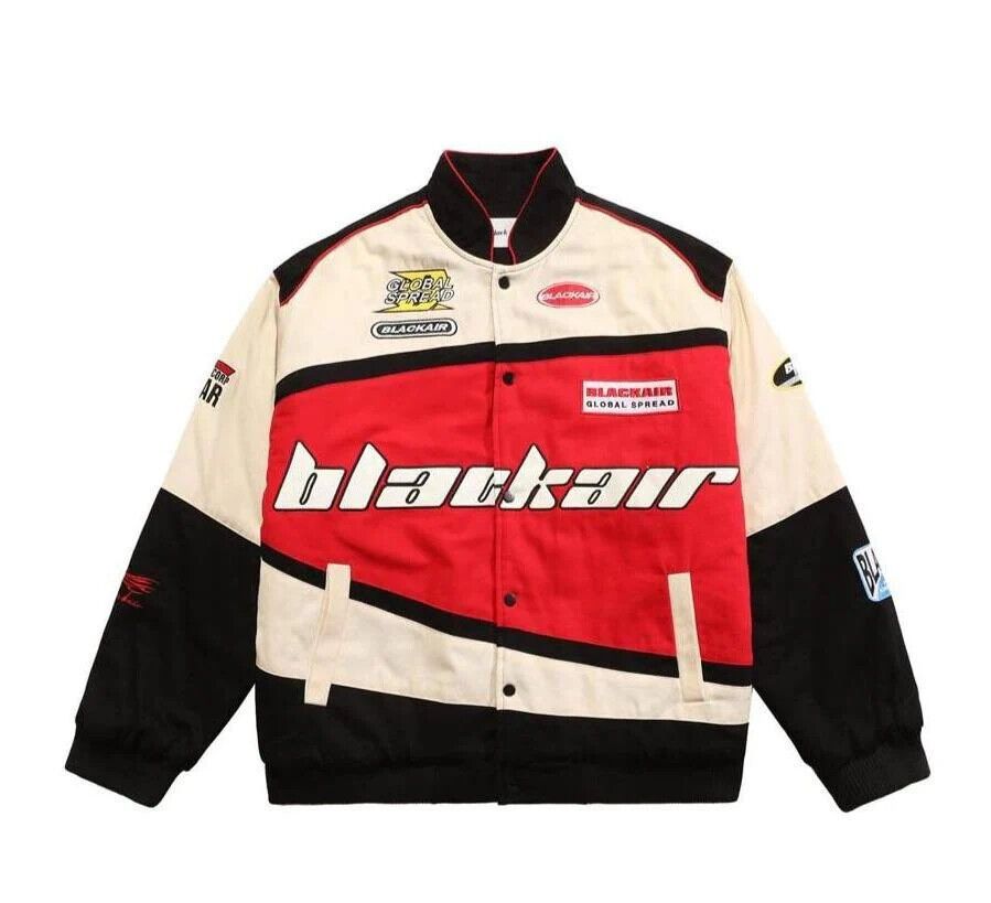 image of Vintage Y2K Racing Jacket in Red, Men's (Size Small)