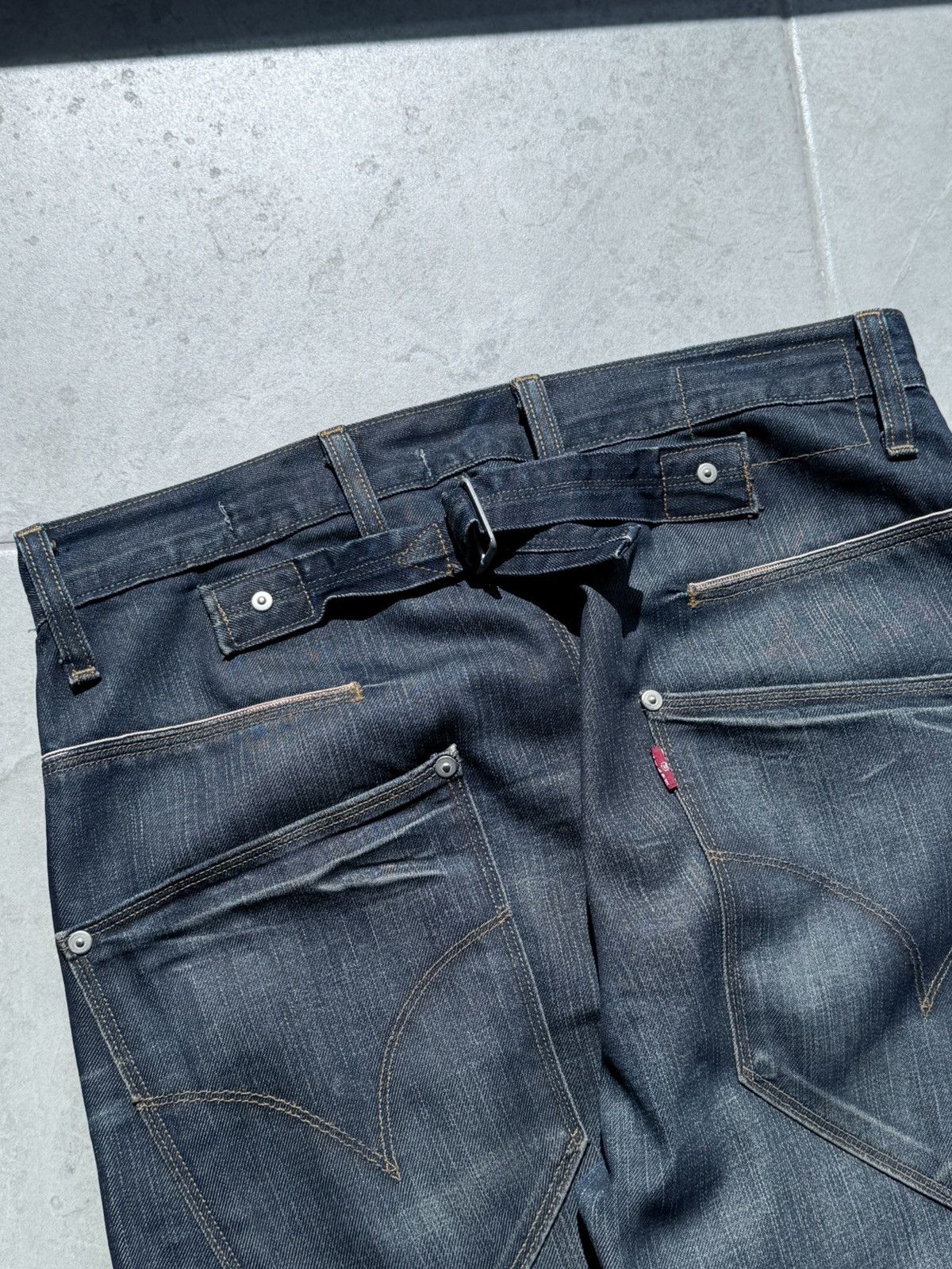 Levi's Levis Engineered Buckle Back Twisted Washed Denim Jeans Size US 30 / EU 46 - 2 Thumbnail