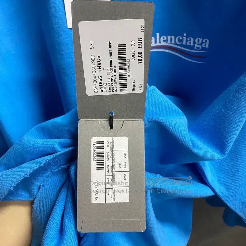 Balenciaga Balenciaga Blue Coke print pattern logo short-sleeve Size US XS / EU 42 / 0 - 7 Thumbnail