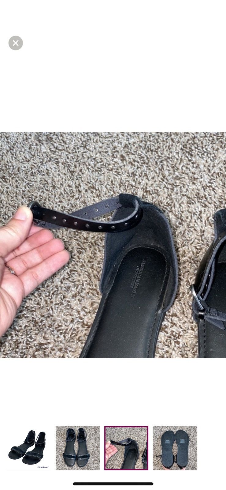 American Eagle Outfitters American eagle outfitters black Strappy sandals size 10 Size US 10 / IT 40 - 3 Thumbnail