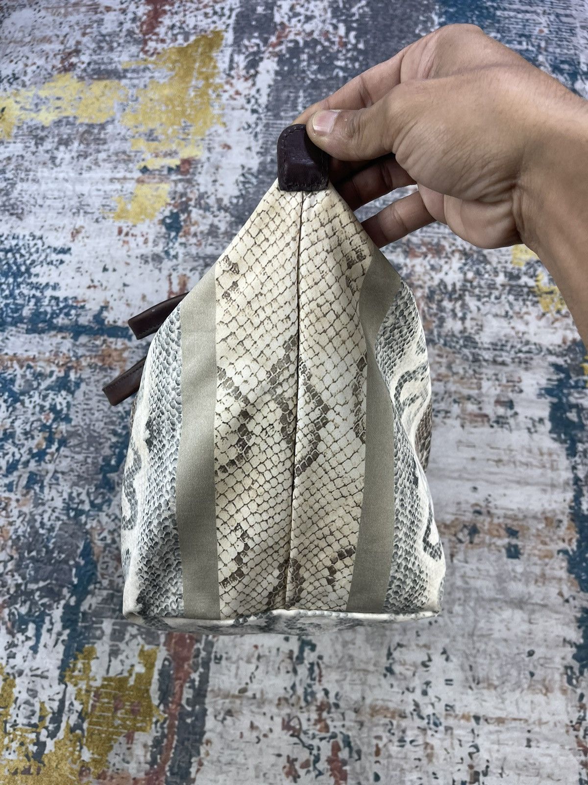 Longchamp Longchamp Le Pliage Snake Skin Print Tote Bags Size ONE SIZE - 6 Thumbnail