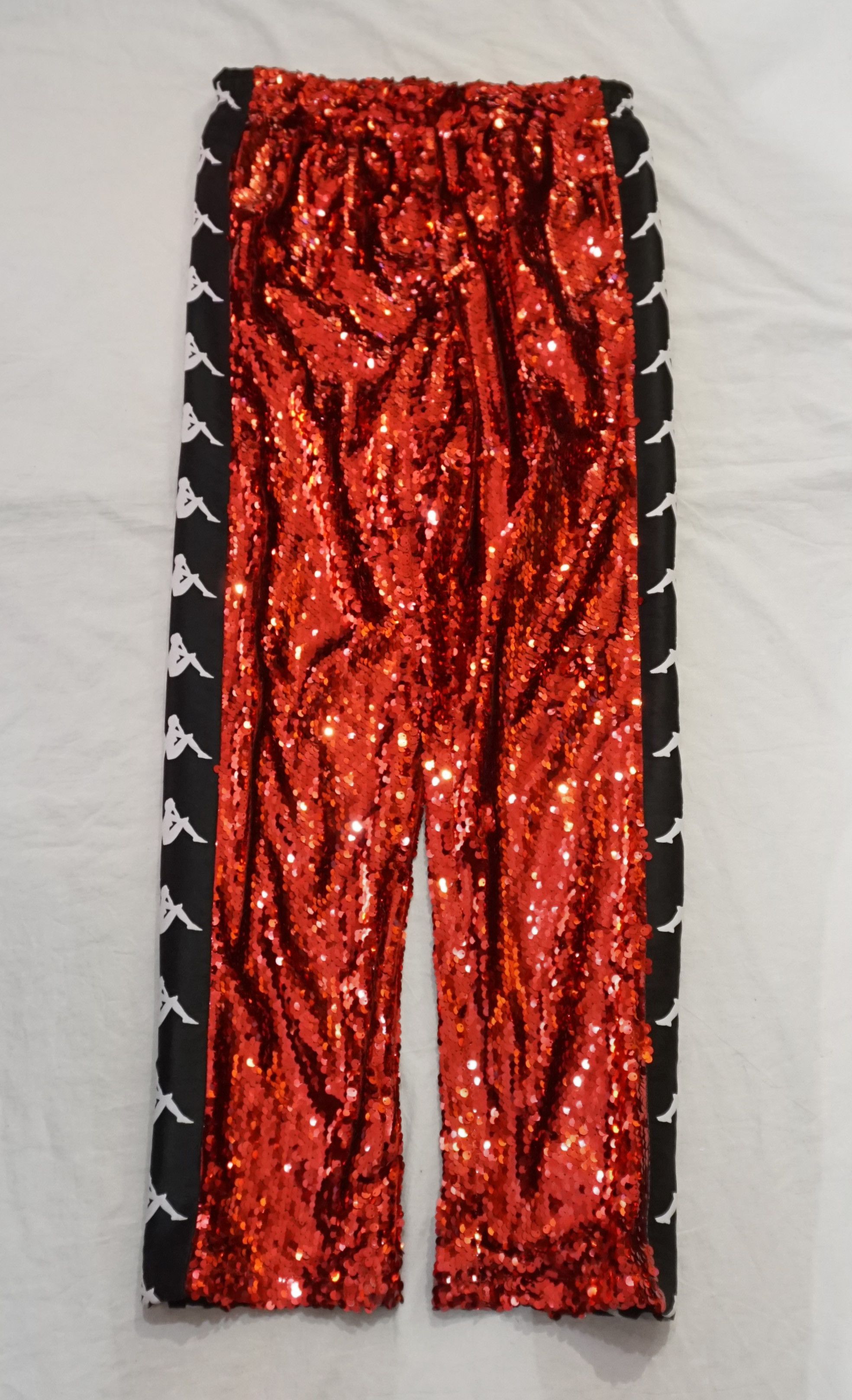 Faith Connexion Kappa x Faith Connexion Red Sequin Pants Size US 26 / EU 42 - 1 Thumbnail