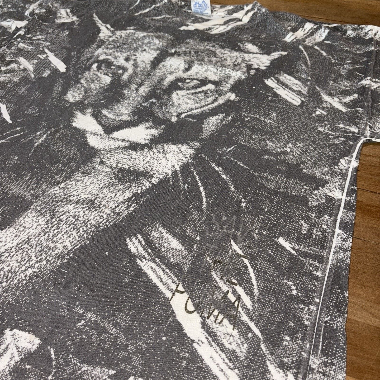 Puma × Vintage Vintage 90s PUMA Shirt All Over Print Save The Puma Big Cat Size US L / EU 52-54 / 3 - 5 Thumbnail