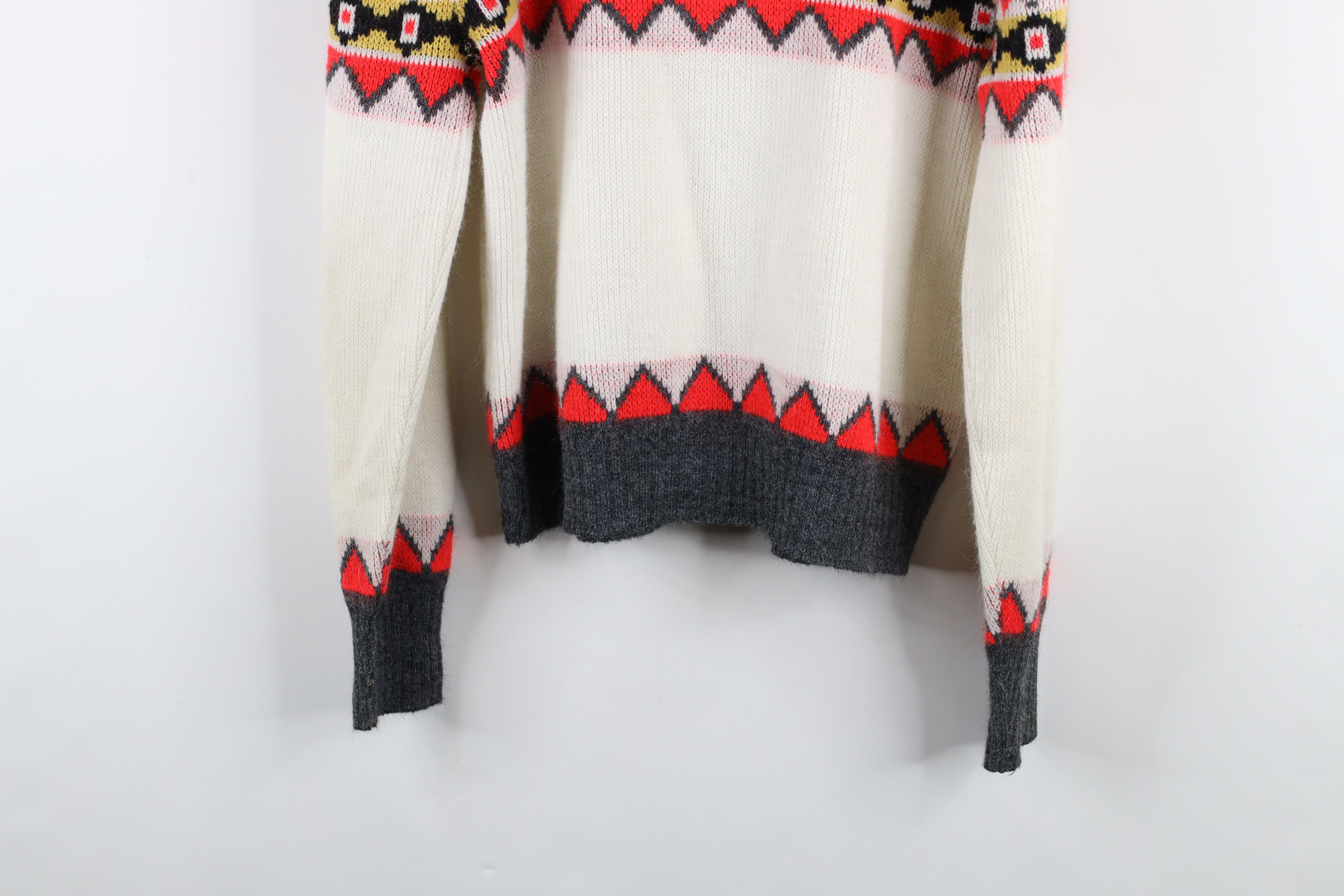 Vintage Vintage 70s Mid Century Modern MCM Fair Isle Knit Sweater Size L / US 10 / IT 46 - 13 Thumbnail