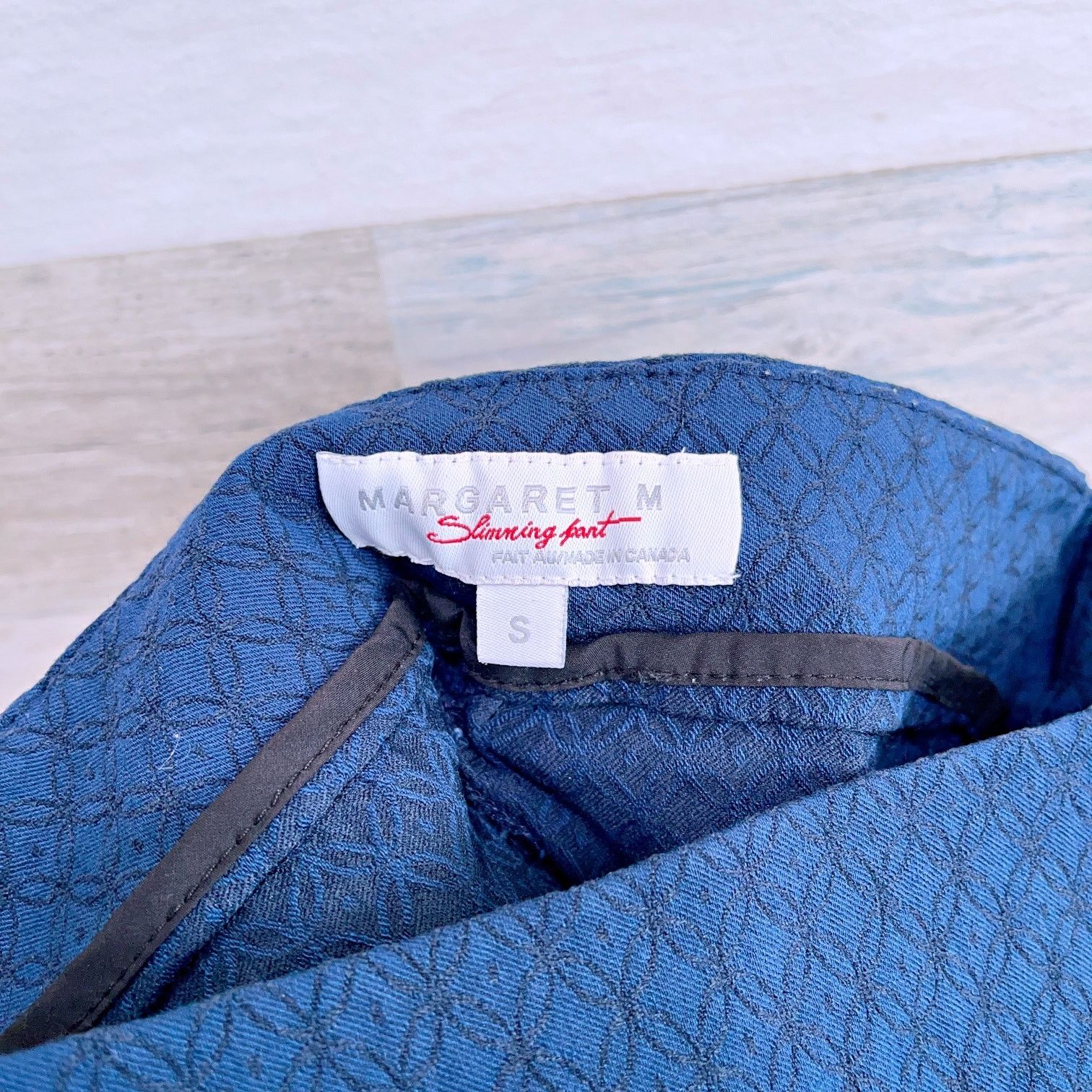 J. Jill Magaret M Jacquard Slimming Pants Blue Pull On Mid Small Size 26" / US 2 / IT 38 - 5 Thumbnail