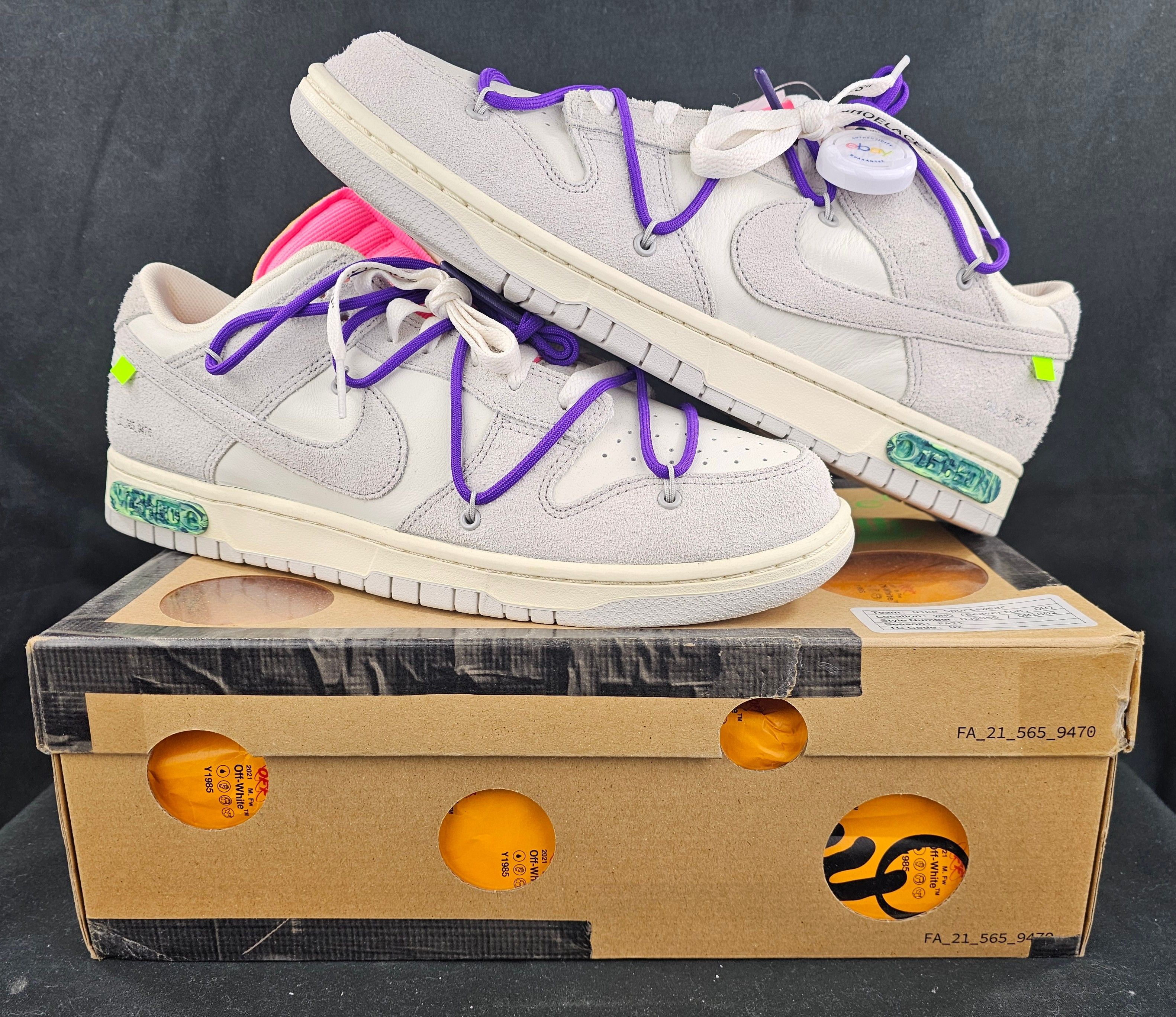 Nike × Off-White Nike Dunk Low Off-White Lot 15 of 50 Sail Men's Size 13 US Size US 13 / EU 46 - 1 Thumbnail
