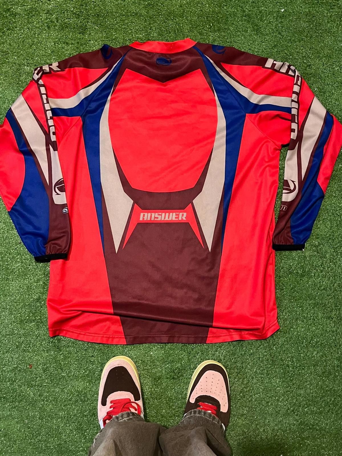 Other Answer Racing Motocross Jersey Red Blue Brown Long Sleeve Size ONE SIZE - 2 Thumbnail
