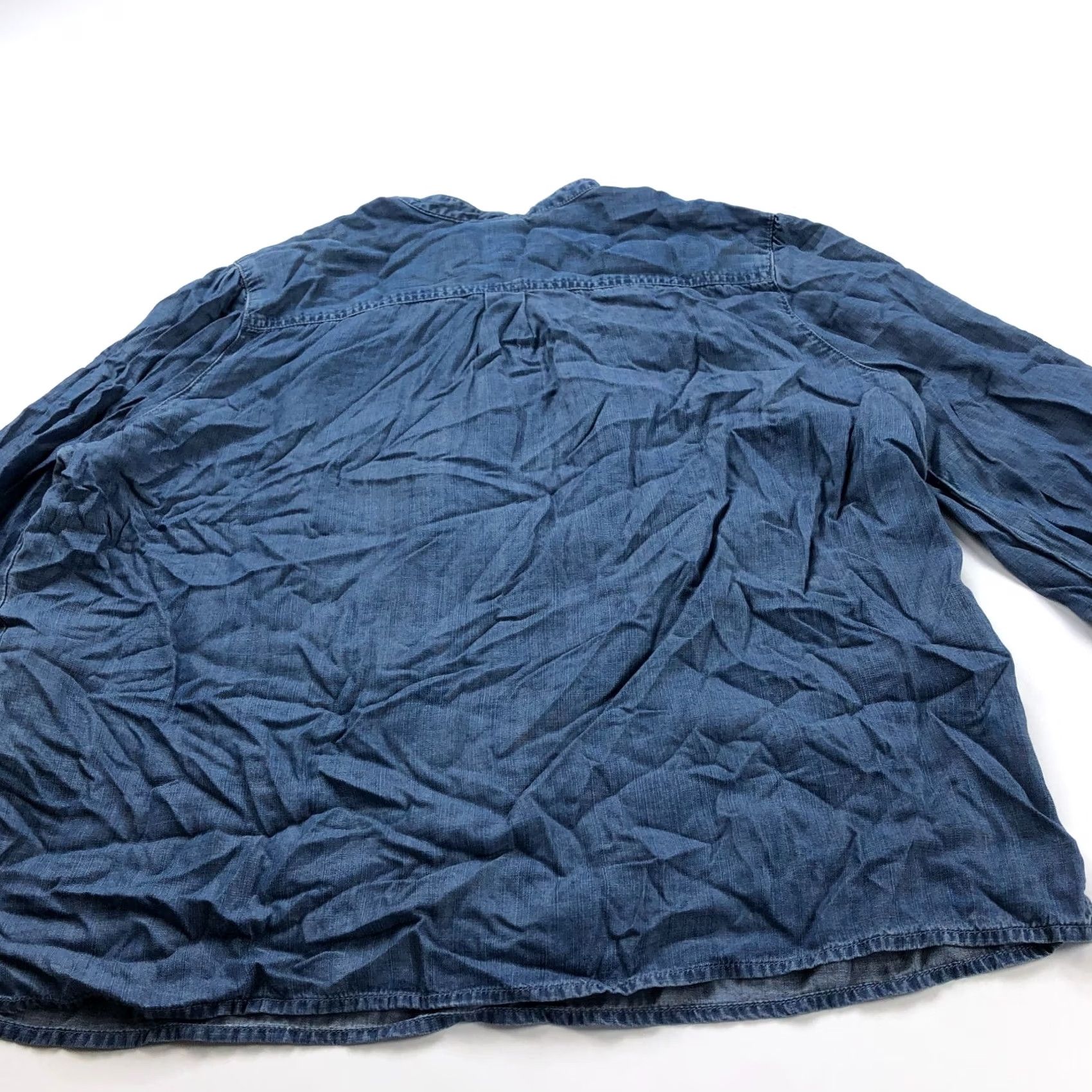 Vintage Chico's Chambray Lyocell Button Long Sleeve Shirt Blouse Blue - 4 US 20 Women’s Clothing Shirt Blouse Casual Series Size 3XL / US 20-22 - 6 Thumbnail