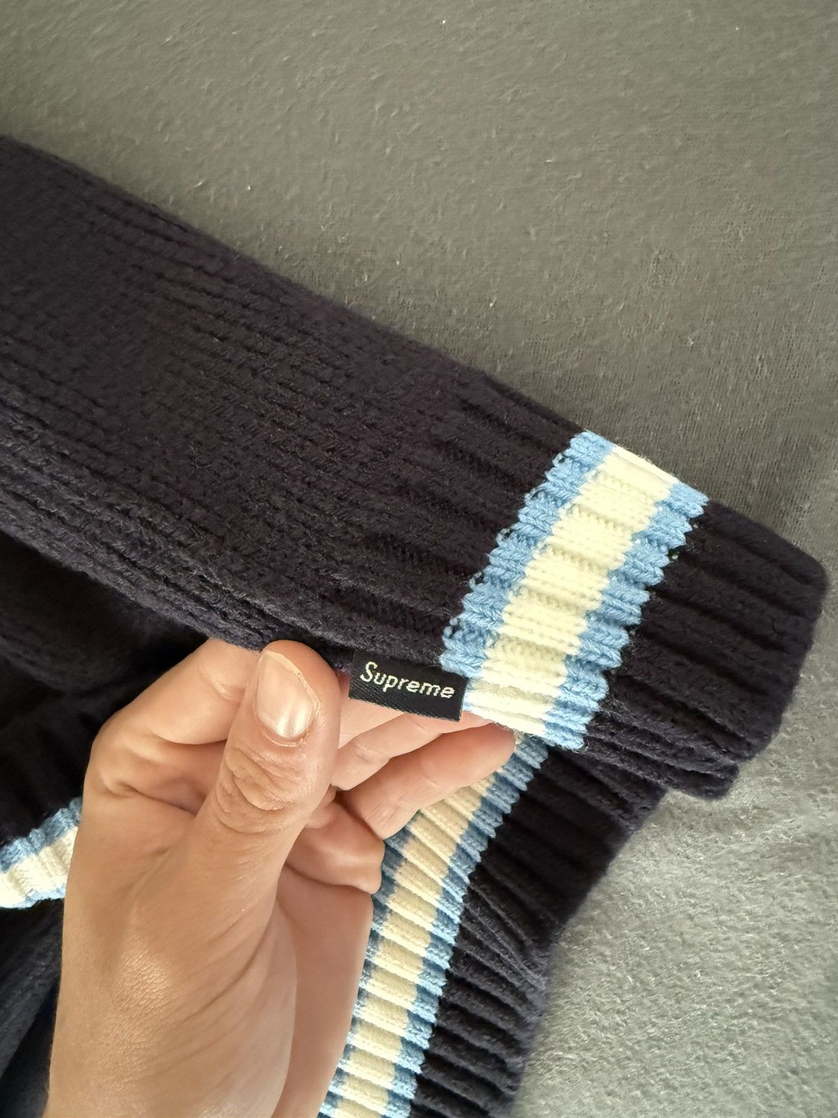 Supreme Script Stripe Half Zip Sweater Size US L / EU 52-54 / 3 - 4 Thumbnail