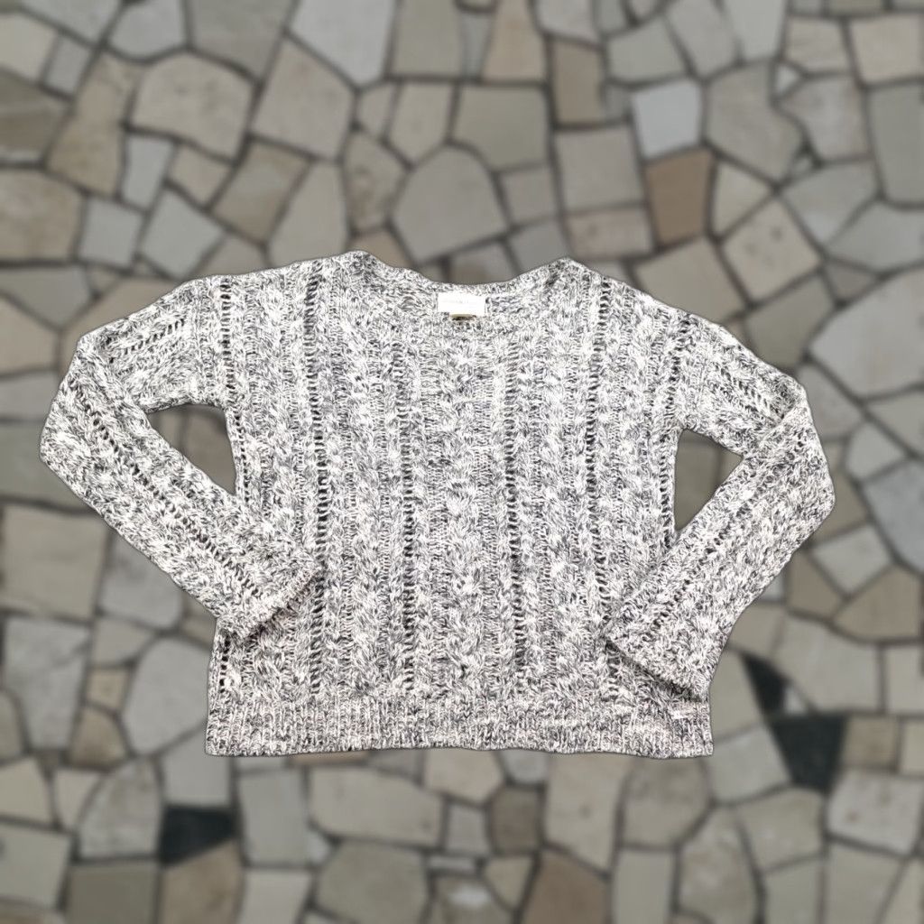 Ralph Lauren Sweater Womens Small Gray Denim & Supply Cable Knit Chunky Pullover
