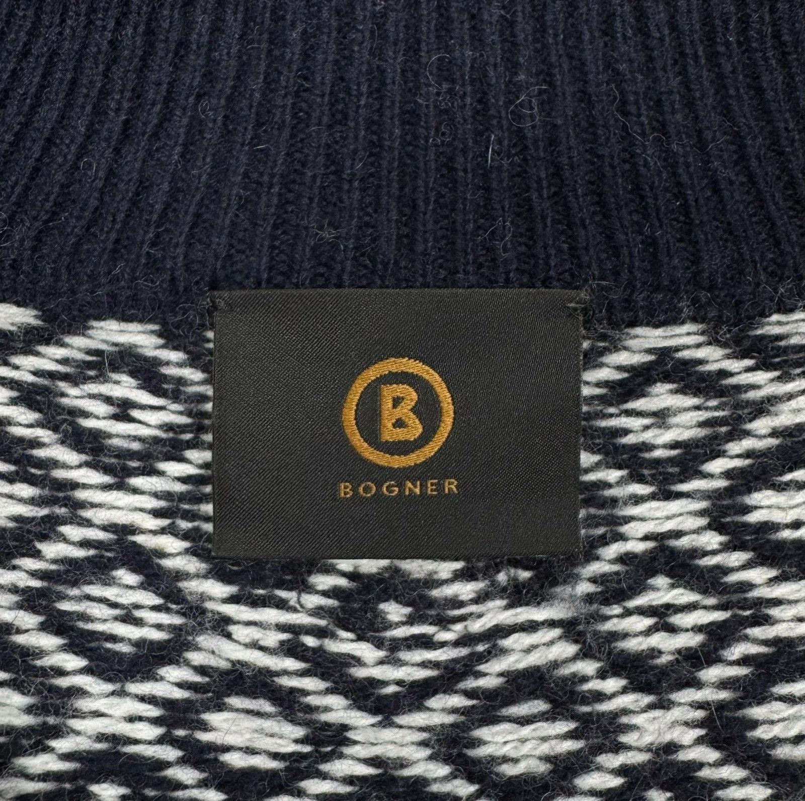 Bogner Bogner Fair Isle Zip Sweater Mock Neck Wool Polyamide size S Size S / US 4 / IT 40 - 13 Thumbnail