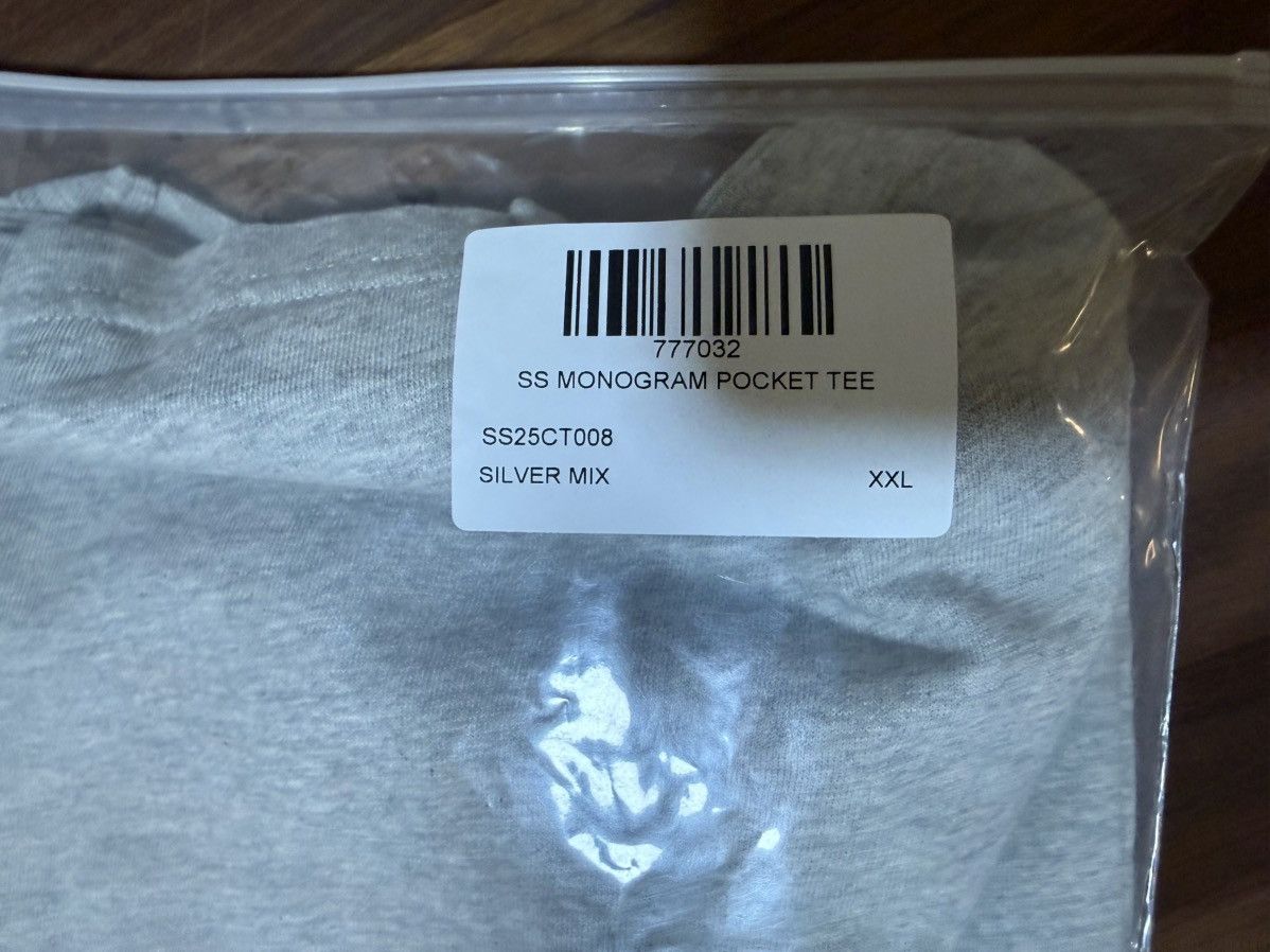 Aime Leon Dore Aime Leon Dore ALD Crest Pocket Tee in “Silver Mix” Size XXL Size US XXL / EU 58 / 5 - 7 Thumbnail