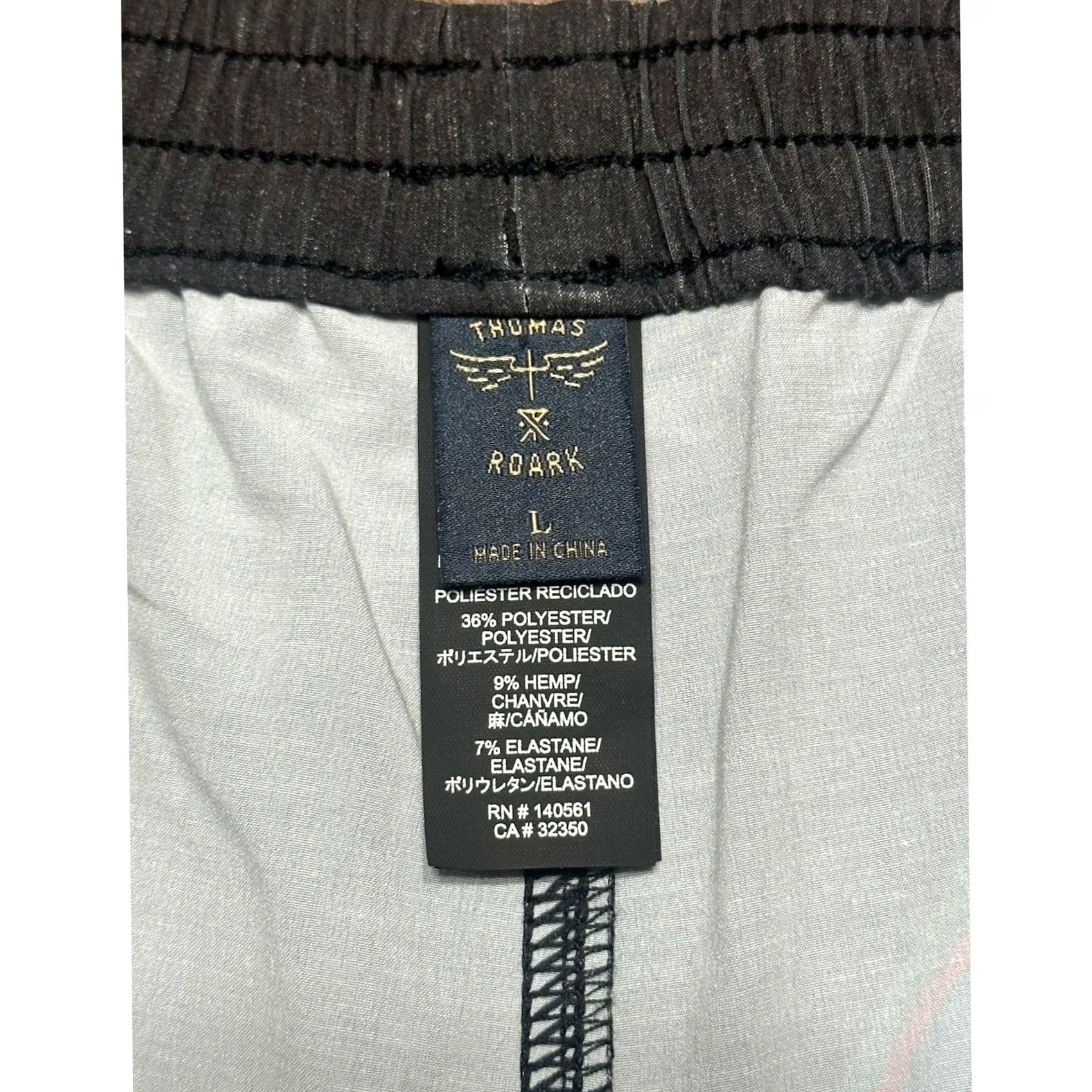 Roark Roark Board Shorts Mens L Black Hemp Blend Beach Surfing Tropical Birds Size US 33 - 5 Thumbnail