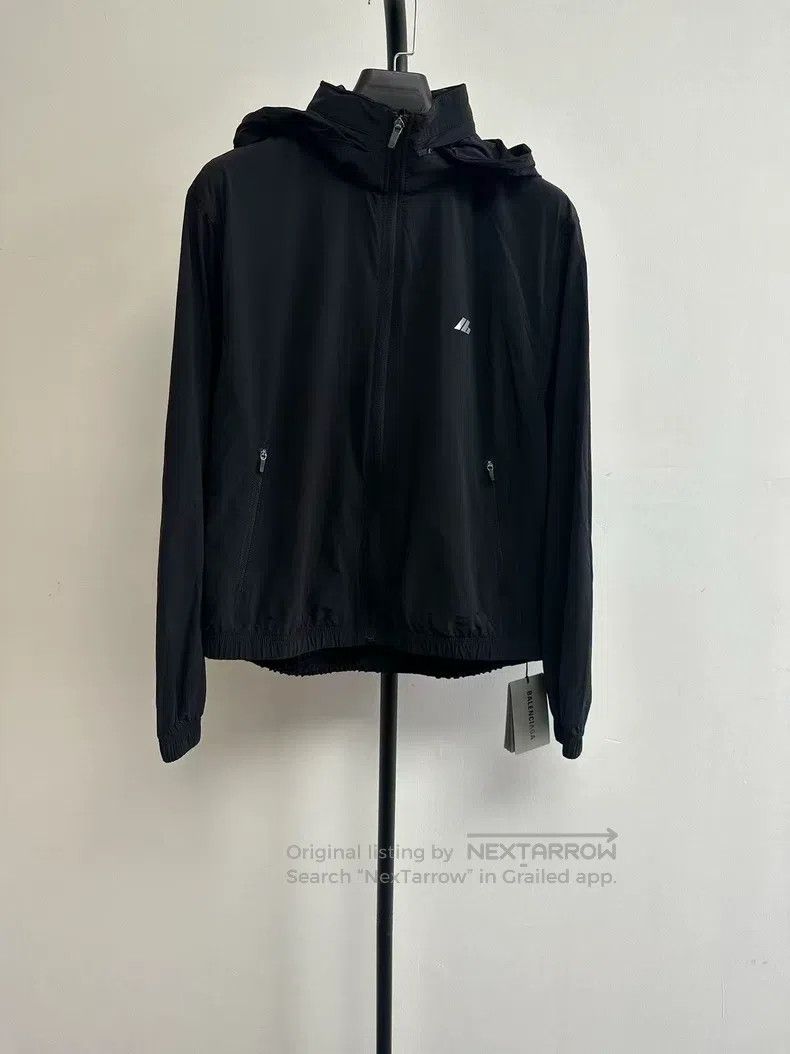 Balenciaga Balenciaga High Neck Removable Hooded Zip-Up Jacket, Black Size S / US 4 / IT 40 - 1 Thumbnail