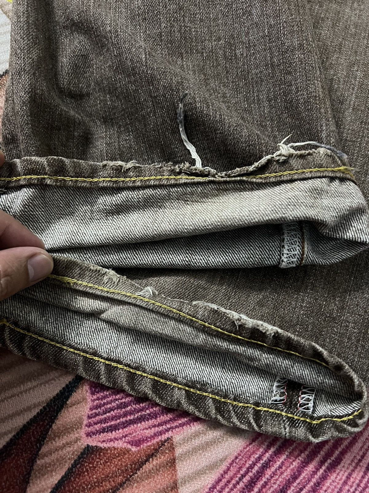 Japanese Brand 💥FLARE💥VTG EDWIN EXCLUSIVE VINTAGE BROWN JEANS Size US 35 - 10 Thumbnail