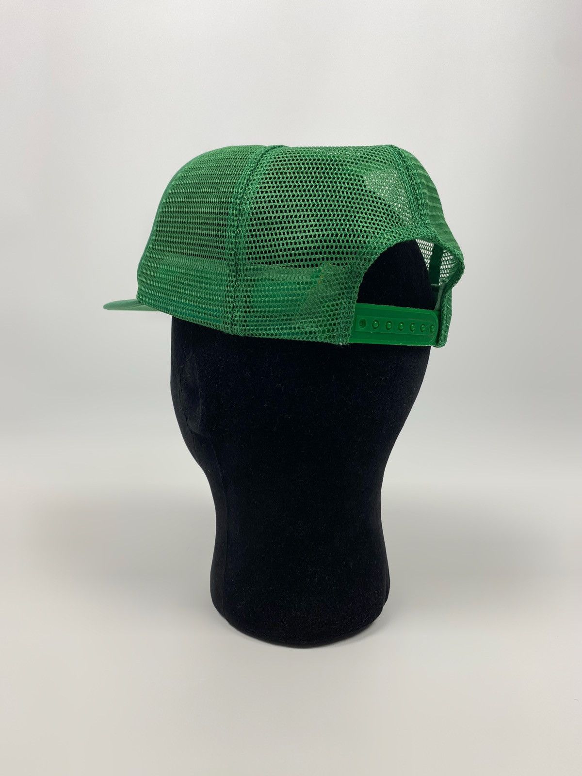 John Deere 1990’s Vintage John Deere Logo Quote Foam Mesh Trucker Hat Size ONE SIZE - 3 Thumbnail