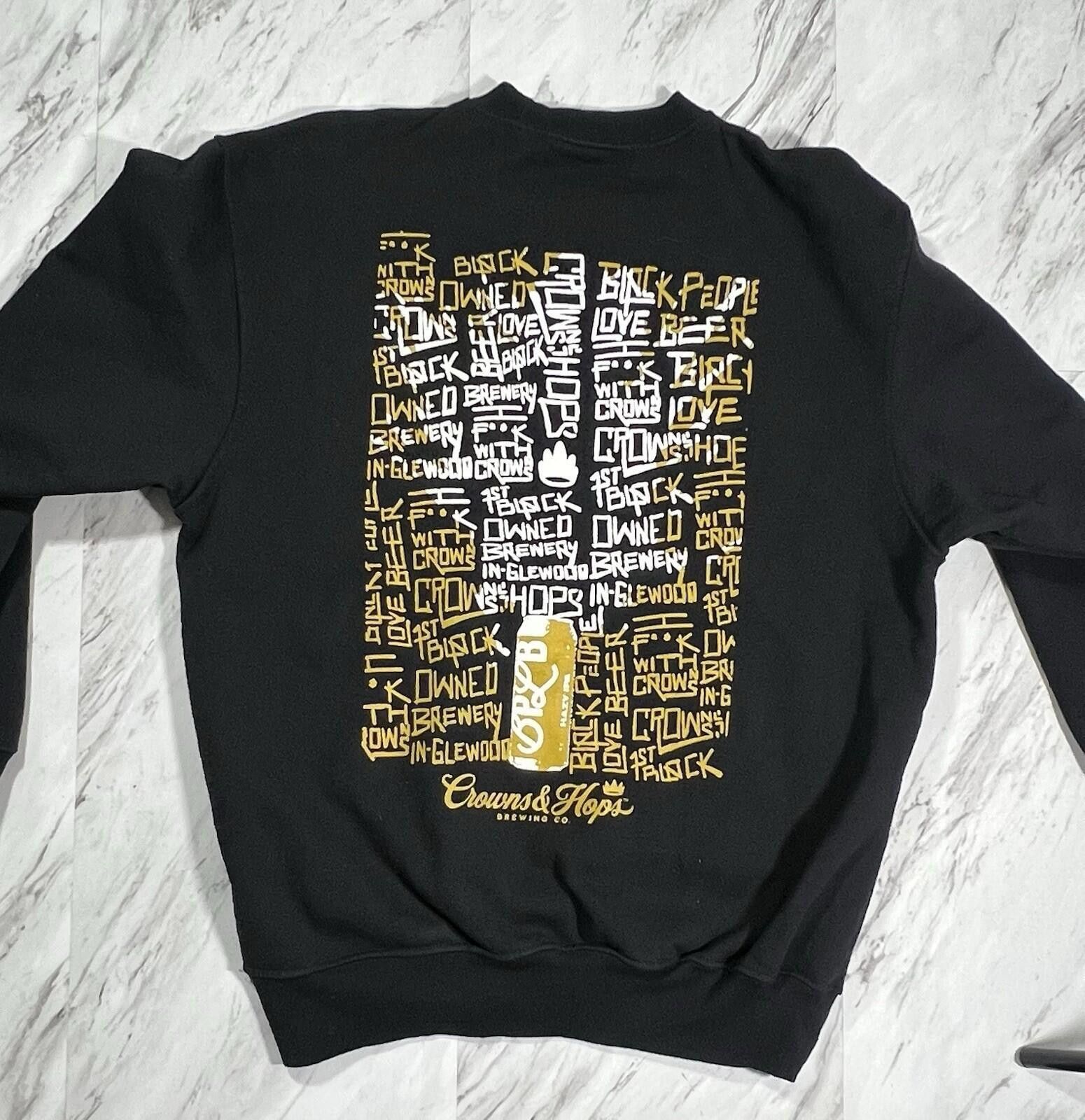 Other Crowns & Hops Brewing Co Crewneck Sweatshirt XL Black #9 Size US XL / EU 56 / 4 - 1 Thumbnail