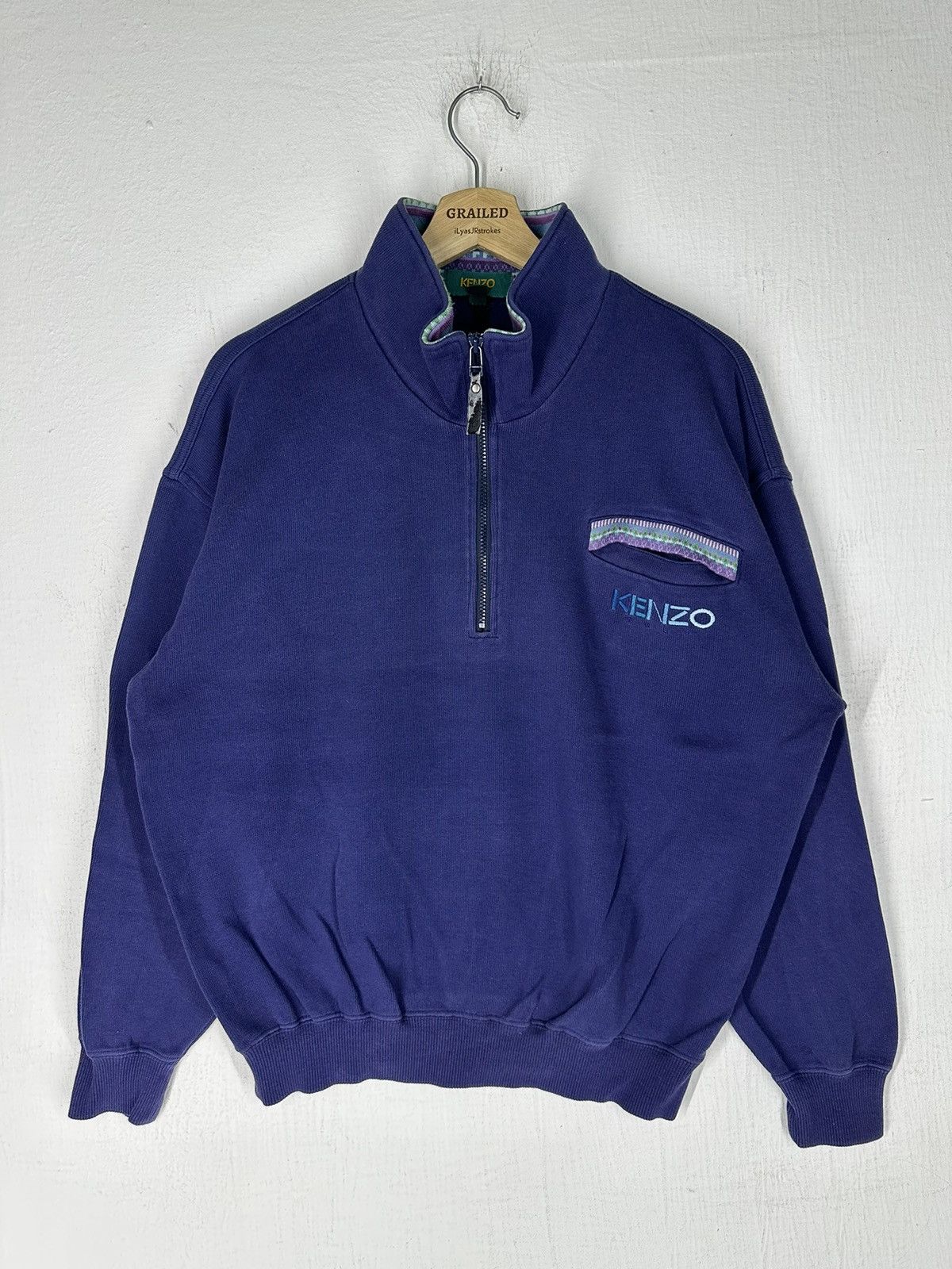 Kenzo Kenzo Golf Half Zipper Sweatshirt Size US L / EU 52-54 / 3 - 2 Thumbnail