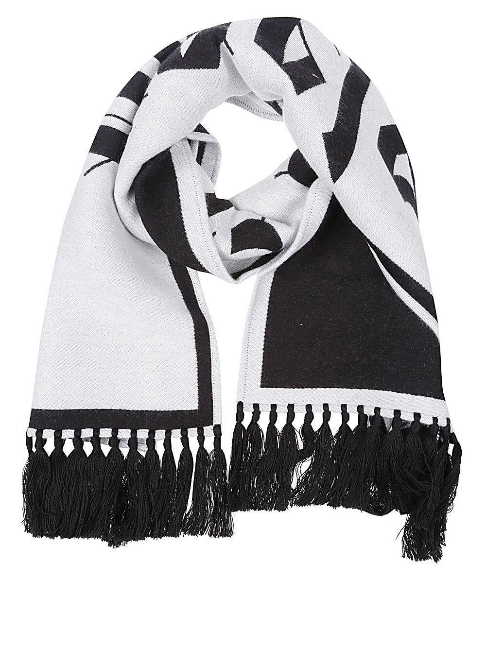 Palm Angels o1y0325 Size : OS / Logo Scarf in Black/Light Grey Size ONE SIZE - 1 Thumbnail