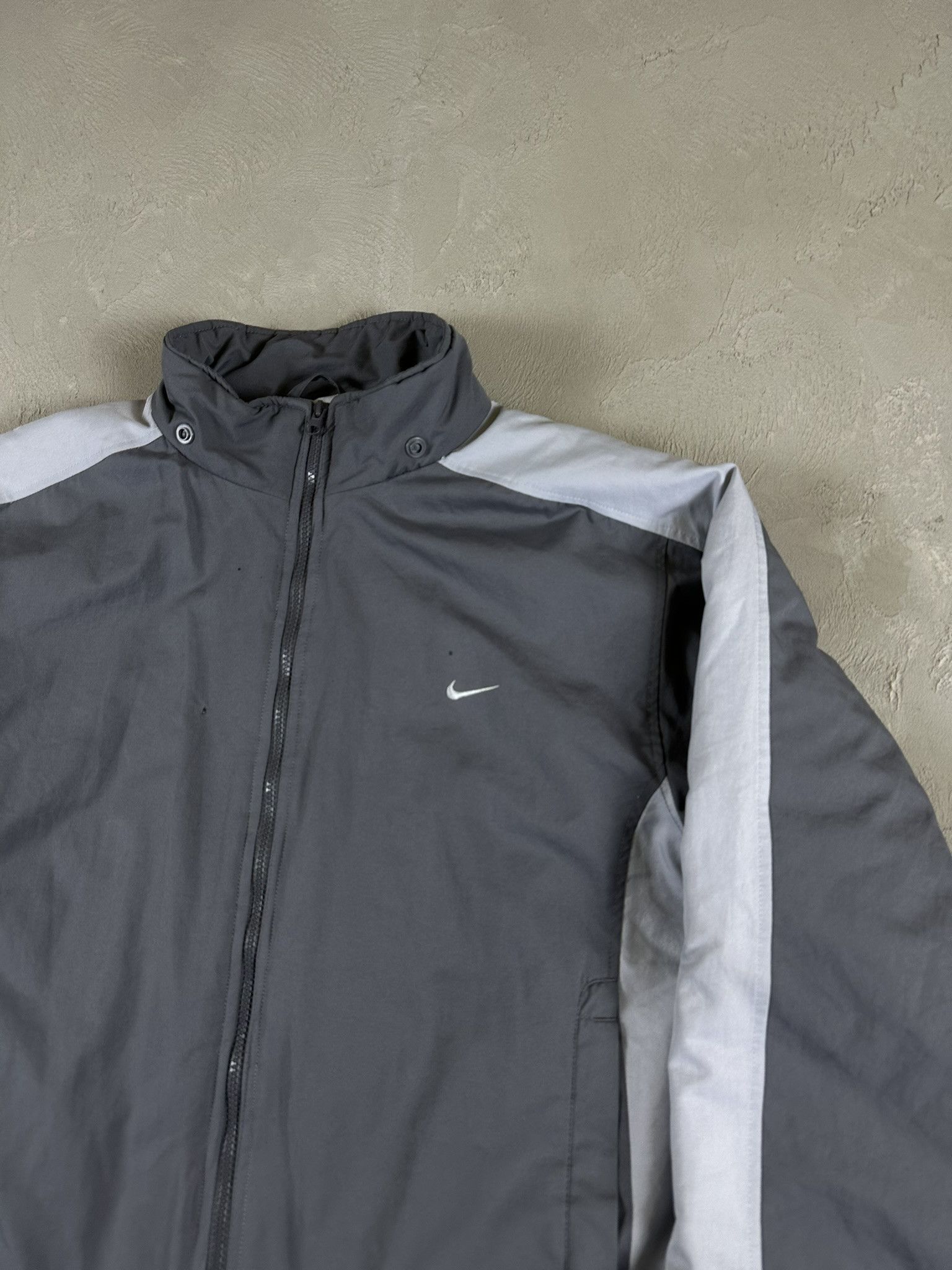 Nike × Vintage Vintage Y2k Nike Big Swoosh Logo Nylon Tracksuit Jacket Size US XL / EU 56 / 4 - 11 Thumbnail