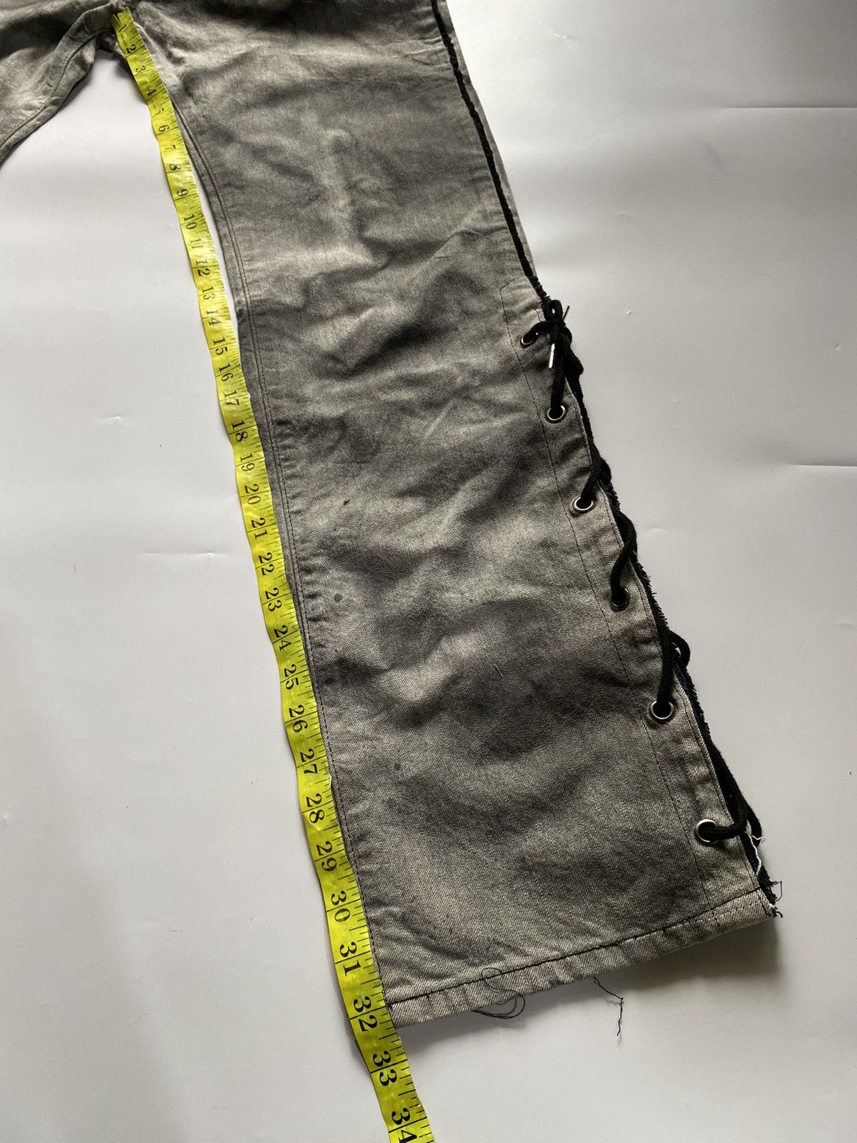 Le Grande Bleu (L.G.B.) Lace up acoustic smoke wash pant japanese brand Size US 32 / EU 48 - 18 Thumbnail