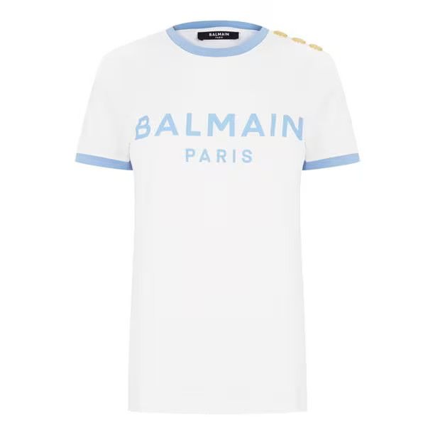 Balmain o1g2r1mq0924 T-Shirts in Blanc & Blue Size XS / US 0-2 / IT 36-38 - 1 Thumbnail