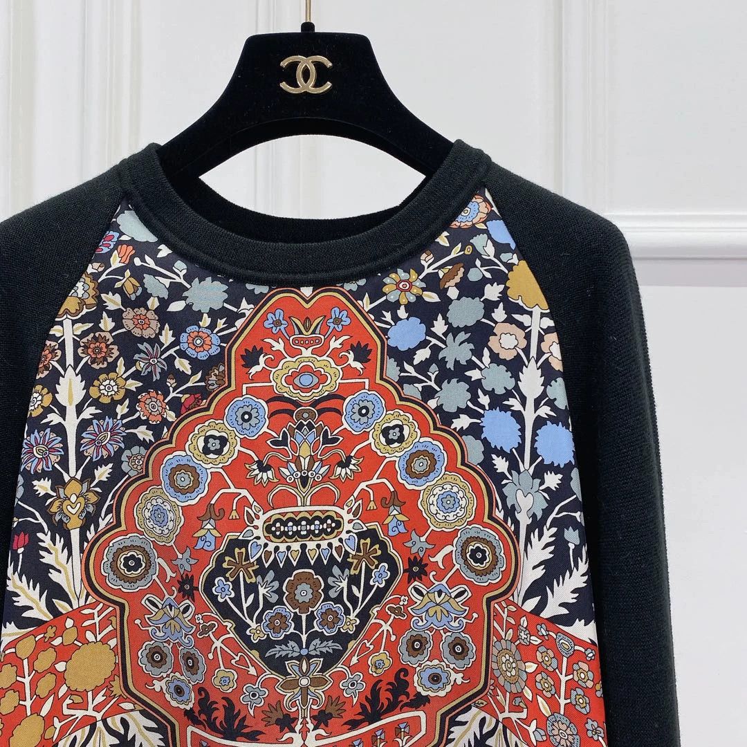 Hermes Hermès floral crewnneck sweater 36 Size XS / US 0-2 / IT 36-38 - 3 Thumbnail