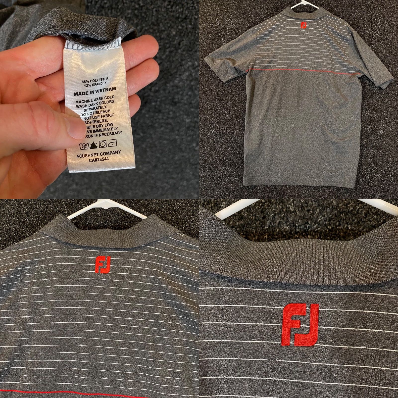 Footjoy FootJoy Polo Shirt Mens 2XL Gray White King Creek Country Club Golf DE Sport Shirt Polo Size US XXL / EU 58 / 5 - 8 Thumbnail