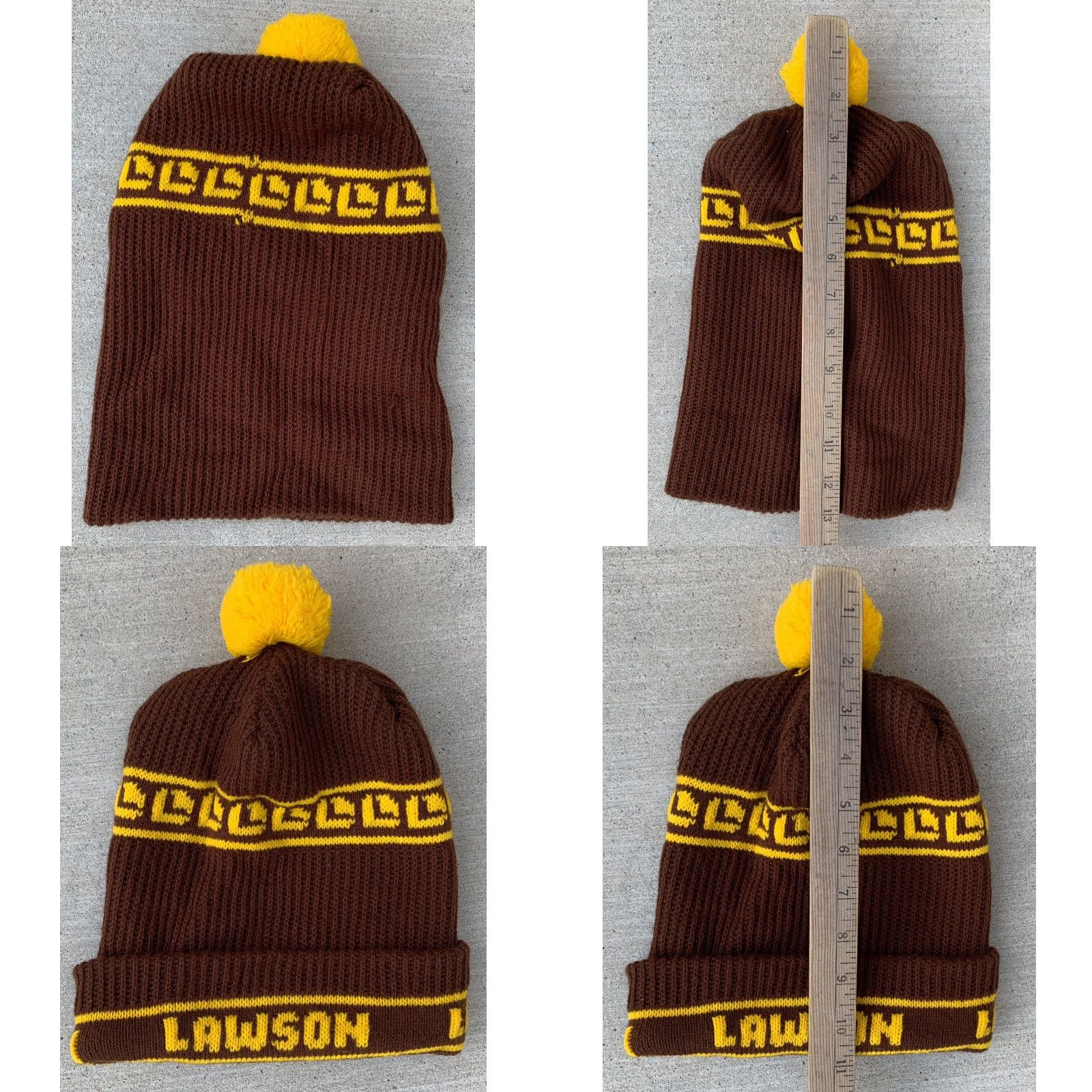 Logo 7 VINTAGE Lawson Beanie Pom Pom Hat Knit Logo Spellout 70s 80s 1970s 1980s Size ONE SIZE - 11 Thumbnail