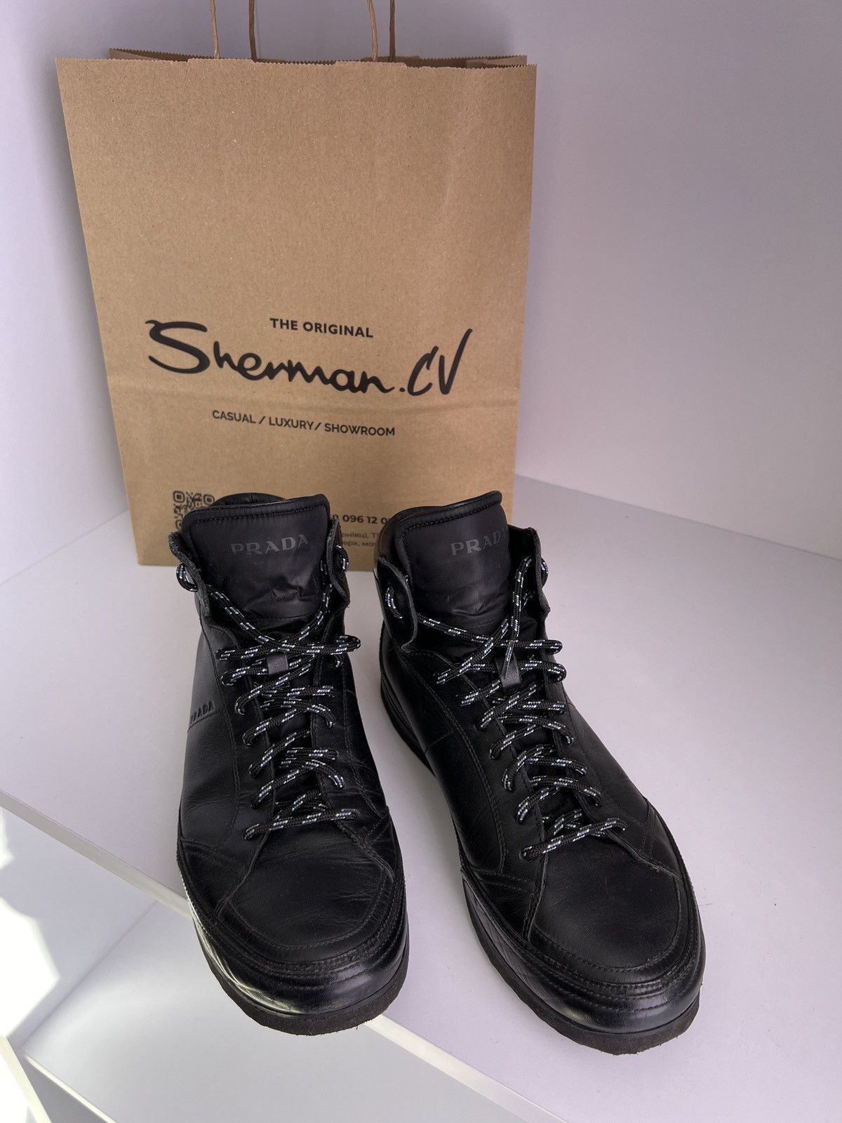 Prada × Vintage Vintage Prada High Cut Sneakers Men's Size US 8 / EU 41 - 6 Thumbnail