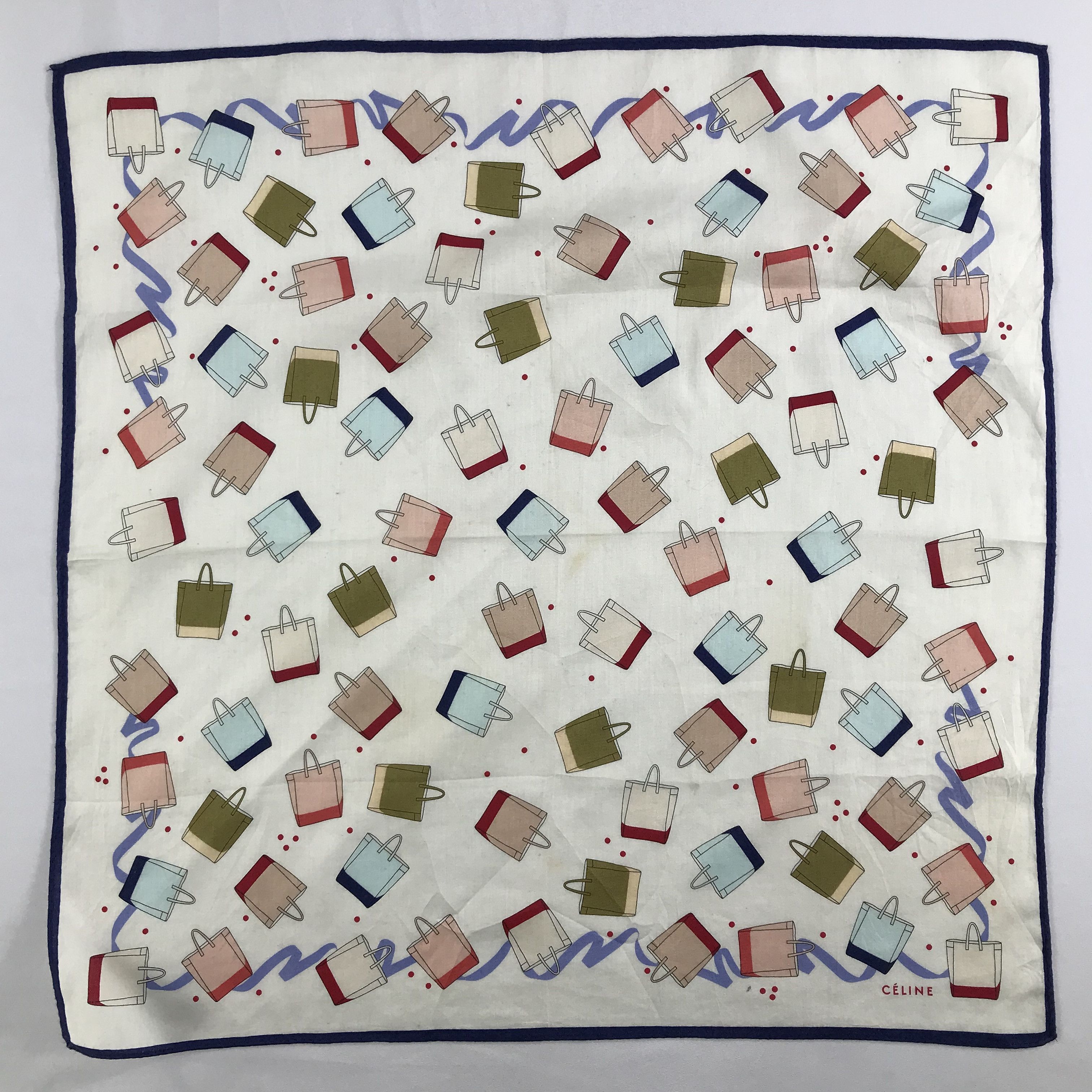 Celine × Vintage Celine Bandana / Handkerchief / Neckerchief - S2595 Size ONE SIZE - 1 Thumbnail