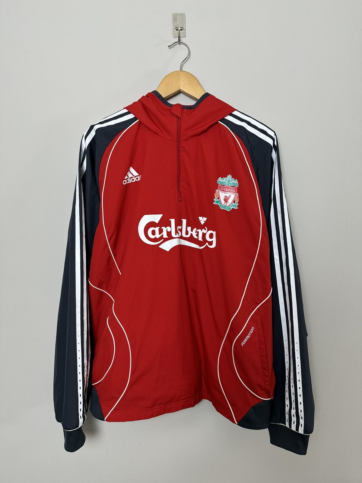 Adidas Liverpool 2006 2007 adidas track top hooded vintage jacket L Size US L / EU 52-54 / 3 - 3 Thumbnail