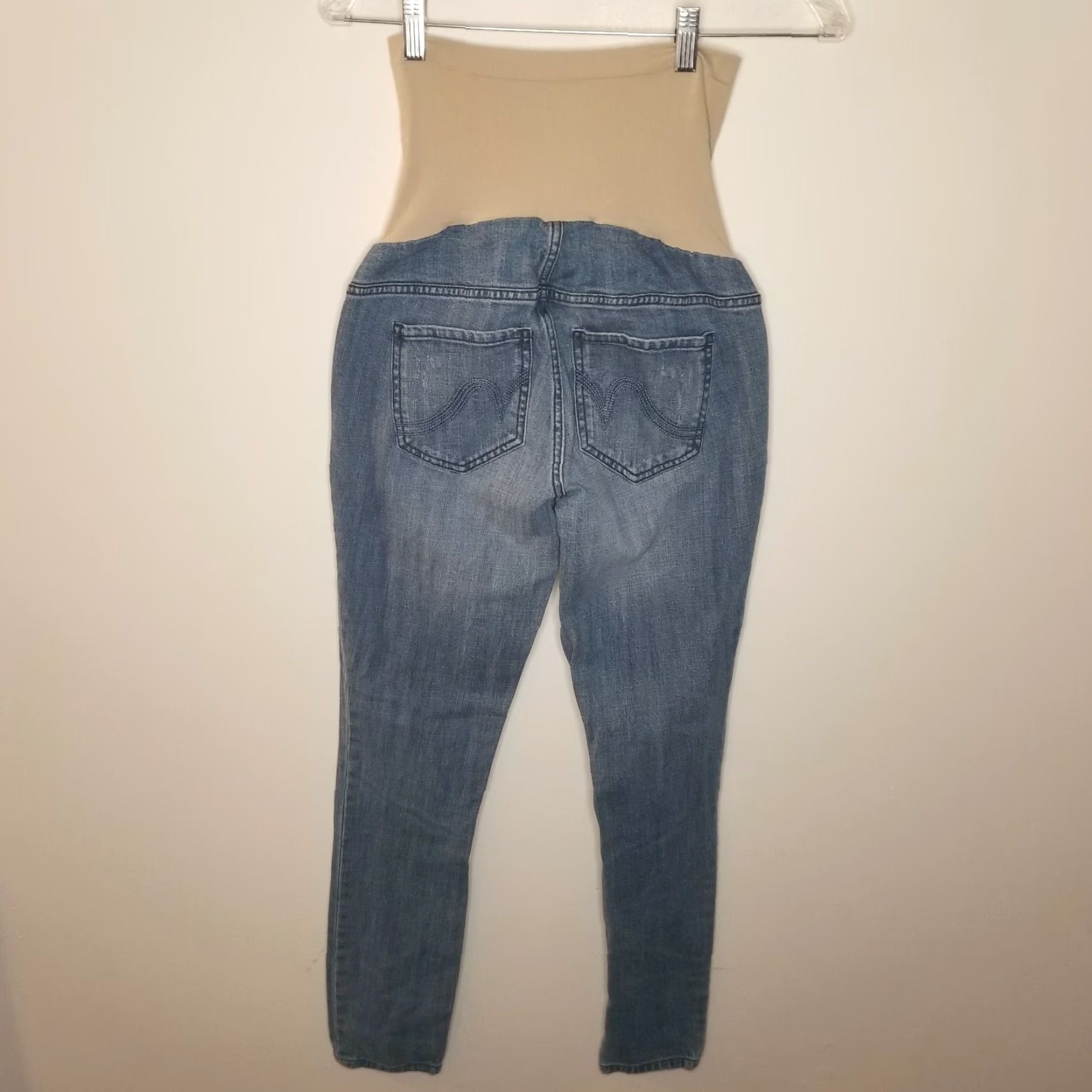 Vintage INDIGO Jeans Skinny Maternity Distressed Indigo Blue Women XS Size Skinny Distressed Jeans Womens XSmall Size 26" / US 2 / IT 38 - 5 Thumbnail