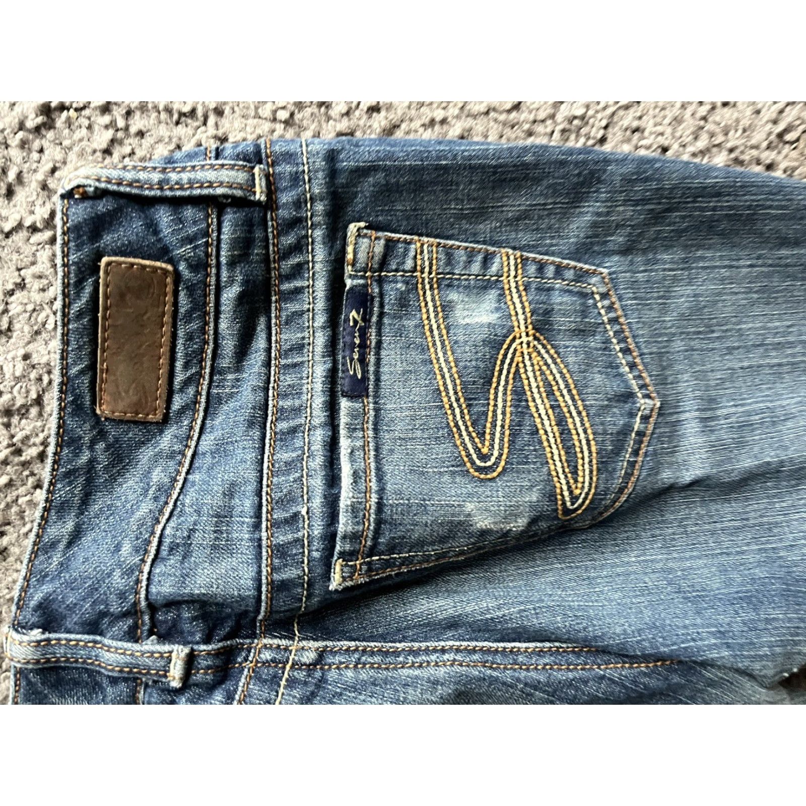 Vintage Seven7 Sz 26 Skinny Jeans Ankle Tapered Blue Dark Wash Women Size 26" / US 2 / IT 38 - 5 Thumbnail