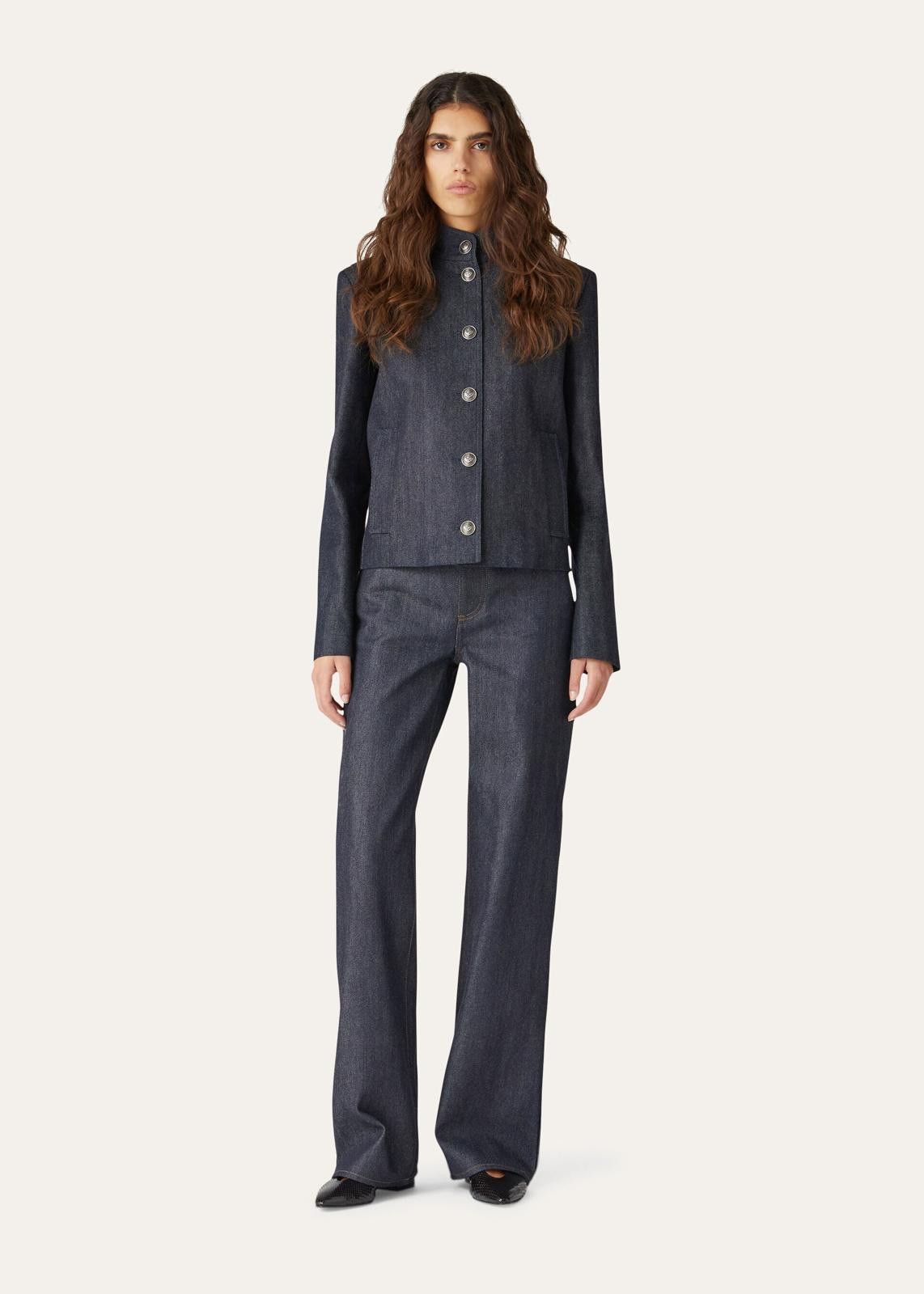Loro Piana o1srvl11e1224 Ania Denim Jacket in Blue Size M / US 6-8 / IT 42-44 - 6 Thumbnail