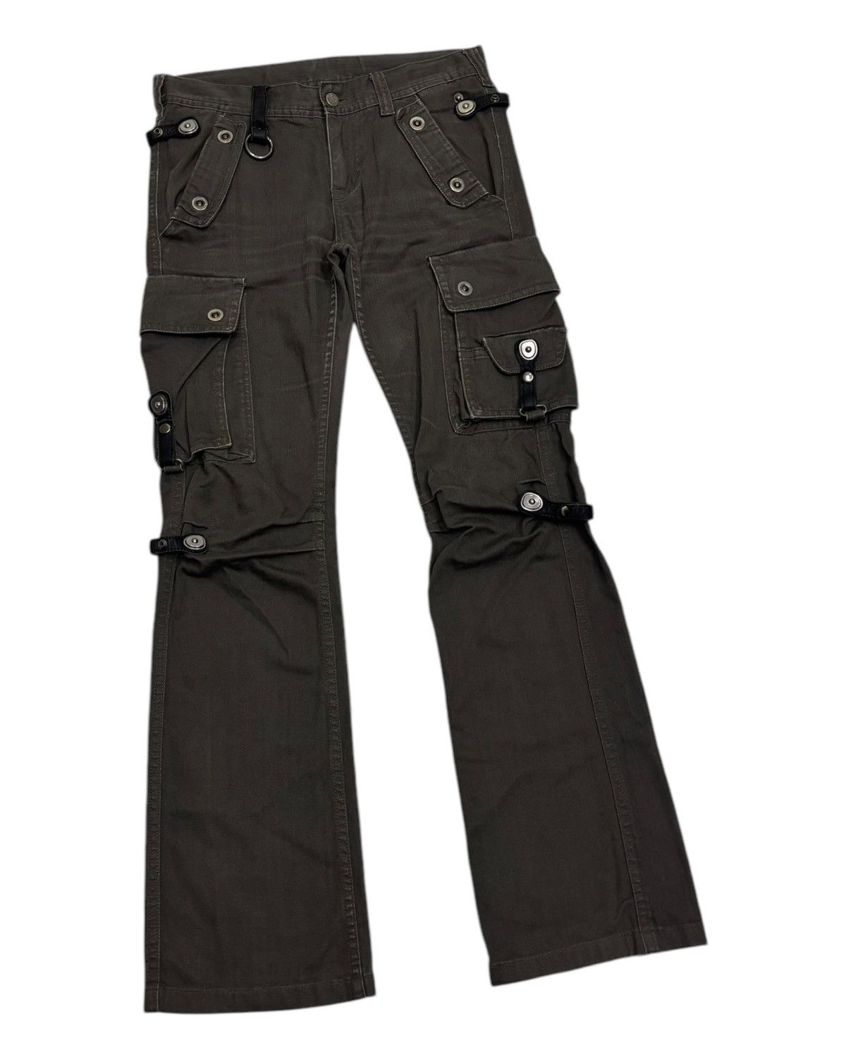 14th Addiction × KMRii × Tornado Mart TORNADO MART STRAPS CARGO FLARE PANTS Size US 30 / EU 46 - 5 Thumbnail