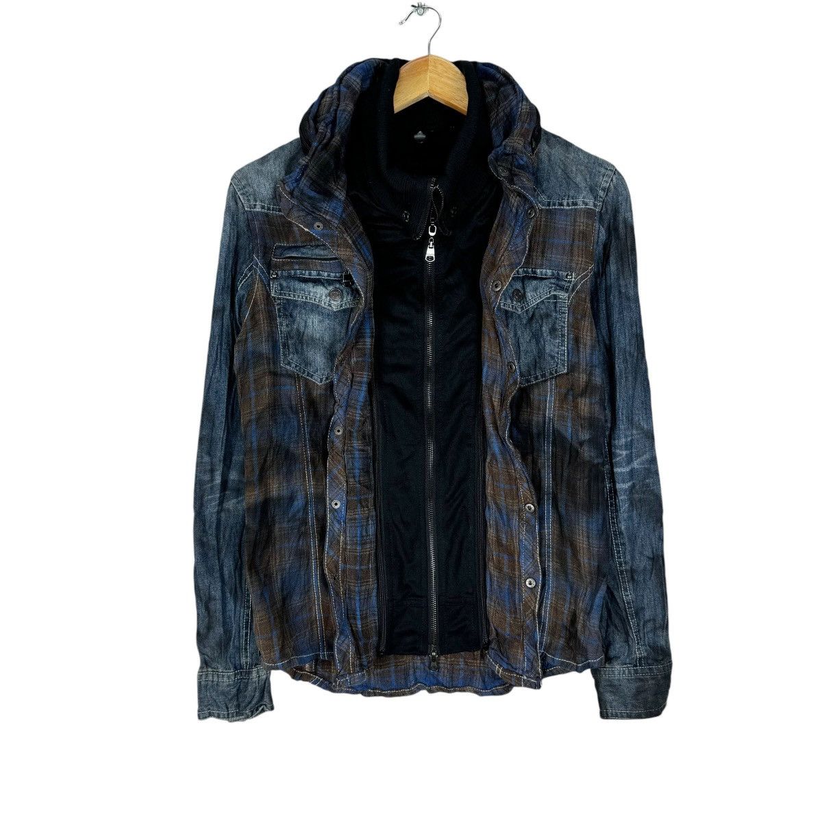 If Six Was Nine ⚡️IN THE ATTIC HOODIE DENIM ZIPPER JACKET Size L / US 10 / IT 46 - 9 Thumbnail
