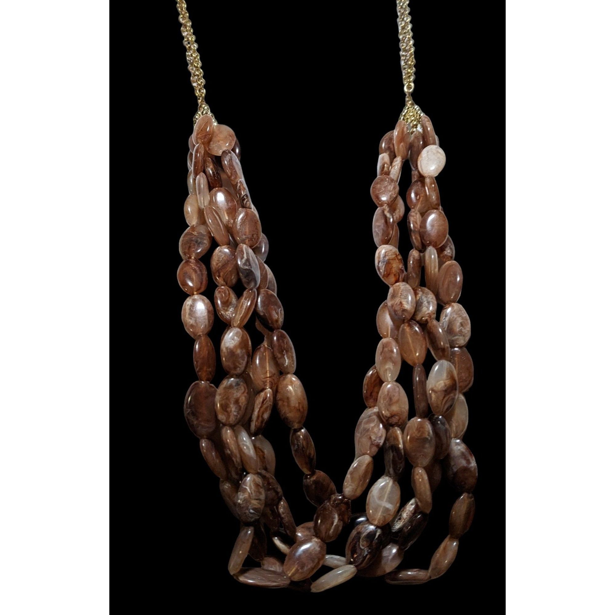 Other Earthy Multilayer Marbled Beaded Necklace Size ONE SIZE - 4 Thumbnail
