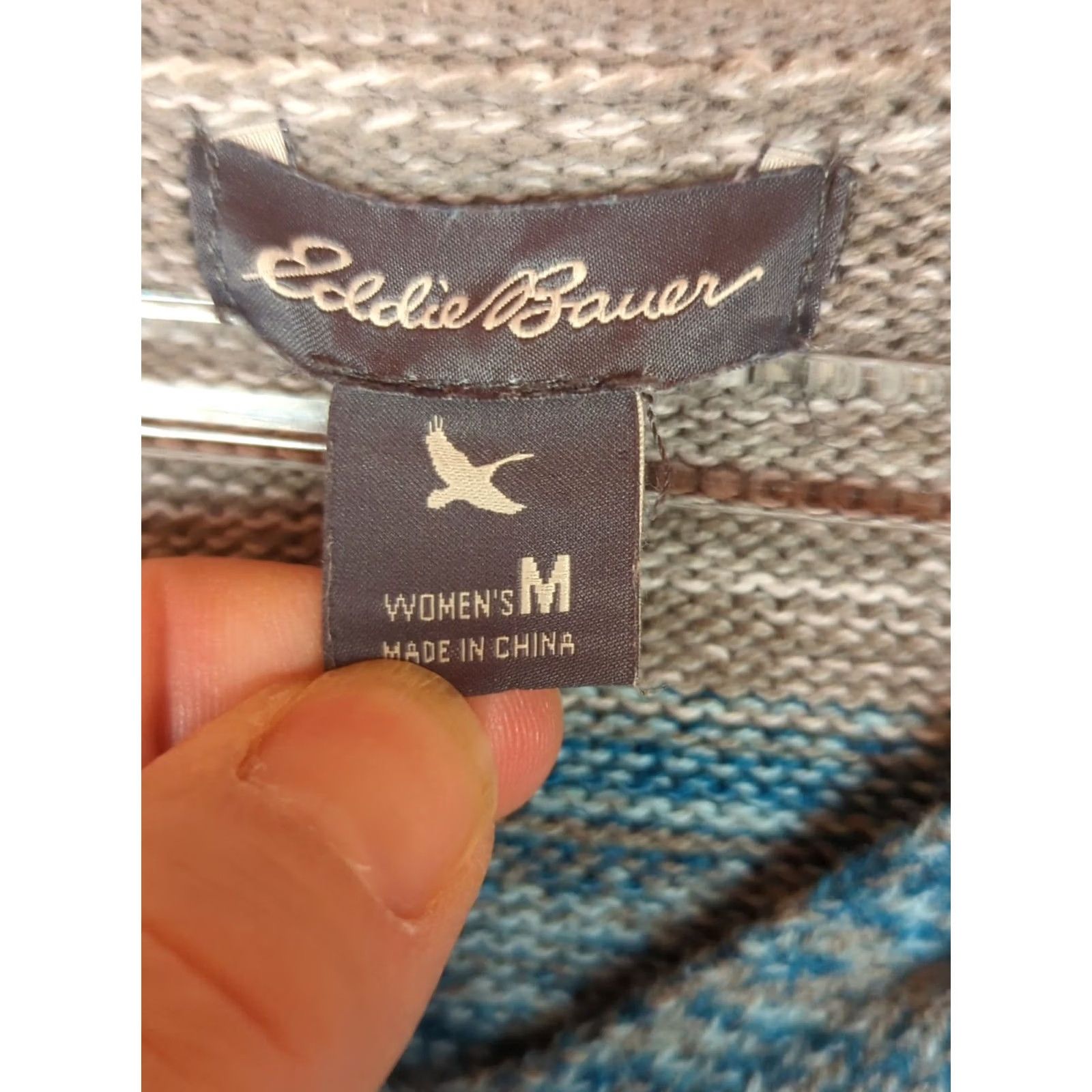 Eddie Bauer Eddie Bauer Women's Multicolored Long Sleeve Split Neck Rolled Hem Sweater M Size M / US 6-8 / IT 42-44 - 4 Thumbnail