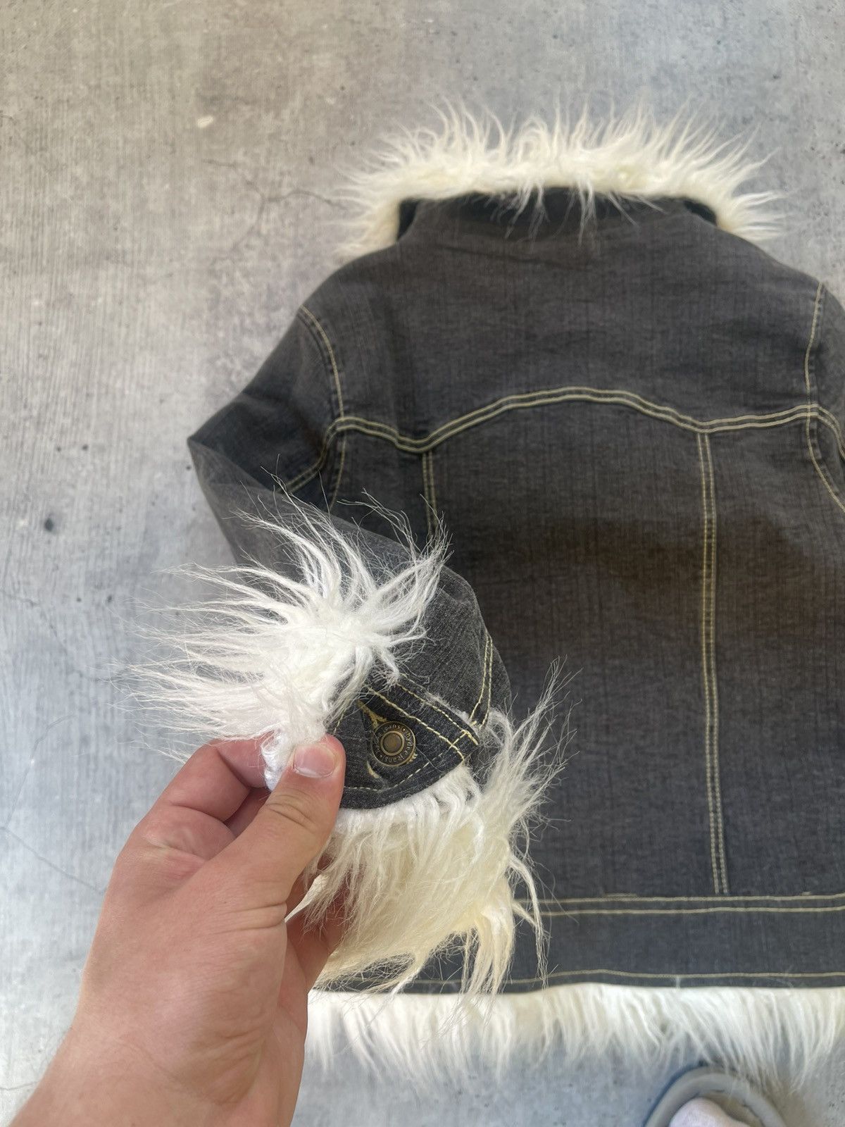 Other Crazy Japan Style🤩 Jeans Suede Fur Faux Jacket Size S / US 4 / IT 40 - 10 Thumbnail