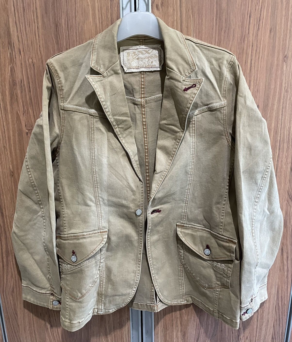 Japanese Brand BLUE WAY BLAZER JACKET CHORE HICKORY Size US L / EU 52-54 / 3 - 1 Thumbnail