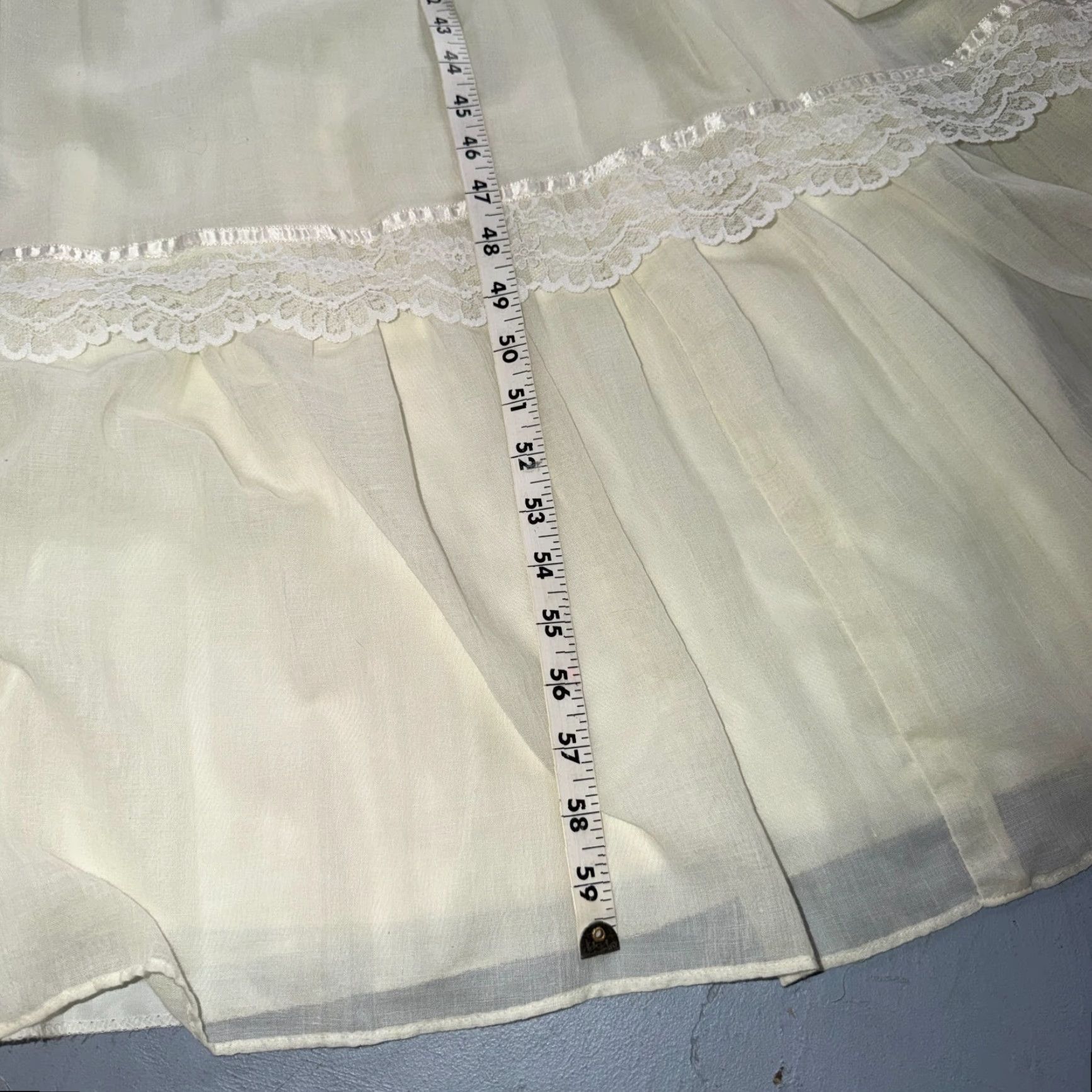 Vintage VINTAGE Gunne Sax Jessica Ivory Prairie Dress Sz 11 Boho Core Farm 1970s Cotton Gunne Sax Womens Size L / US 10 / IT 46 - 5 Thumbnail
