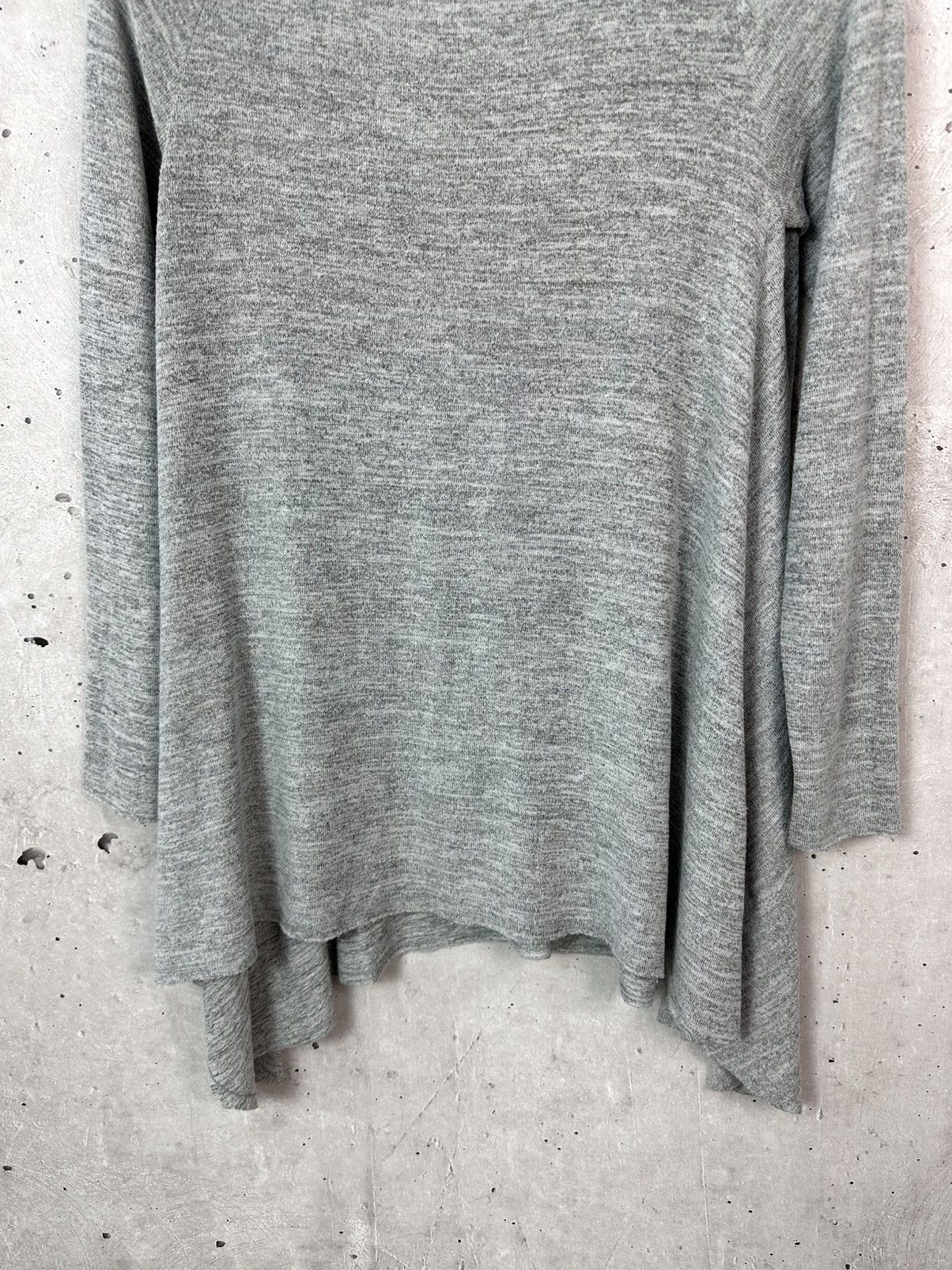 Helmut Lang Helmut Lang Grey Crew Neck Flared Women’s Jumper Size L / US 10 / IT 46 - 3 Thumbnail