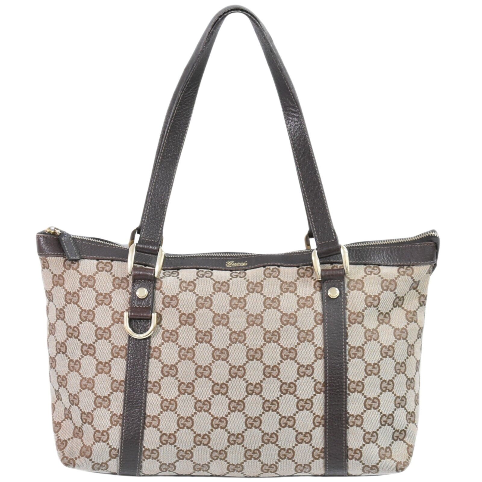 Gucci Abbey Beige Canvas Tote Bag (Pre-Owned) Size ONE SIZE - 1 Thumbnail