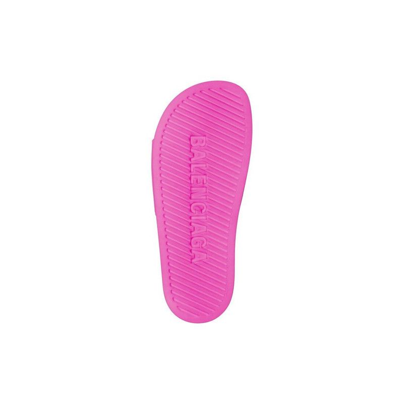 Balenciaga o1srvl11e0426 Pool Slide Sandals in Neon Pink Size US 8 / IT 38 - 7 Thumbnail