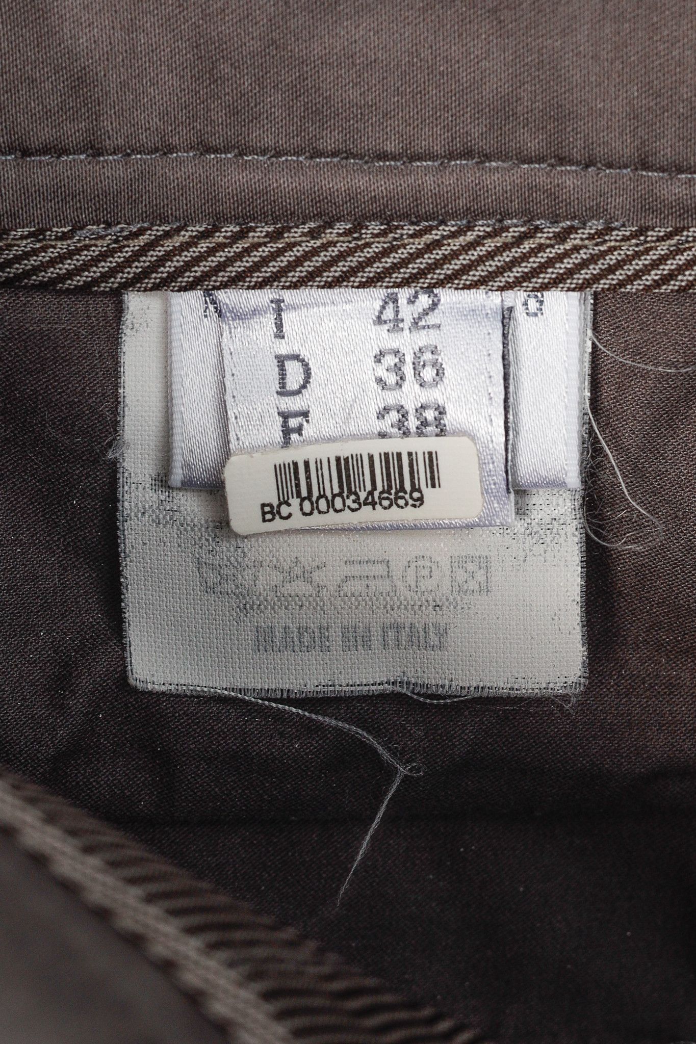 Brunello Cucinelli Brunello Cucinelli Grey Cotton Topstitched Cuffed Trousers Size 28" / US 6 / IT 42 - 8 Thumbnail