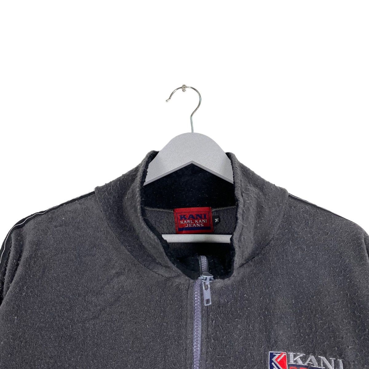 Japanese Brand Vintage 90s Karl Kani Big Logo Zipper Fleece Jacket Size US L / EU 52-54 / 3 - 8 Thumbnail