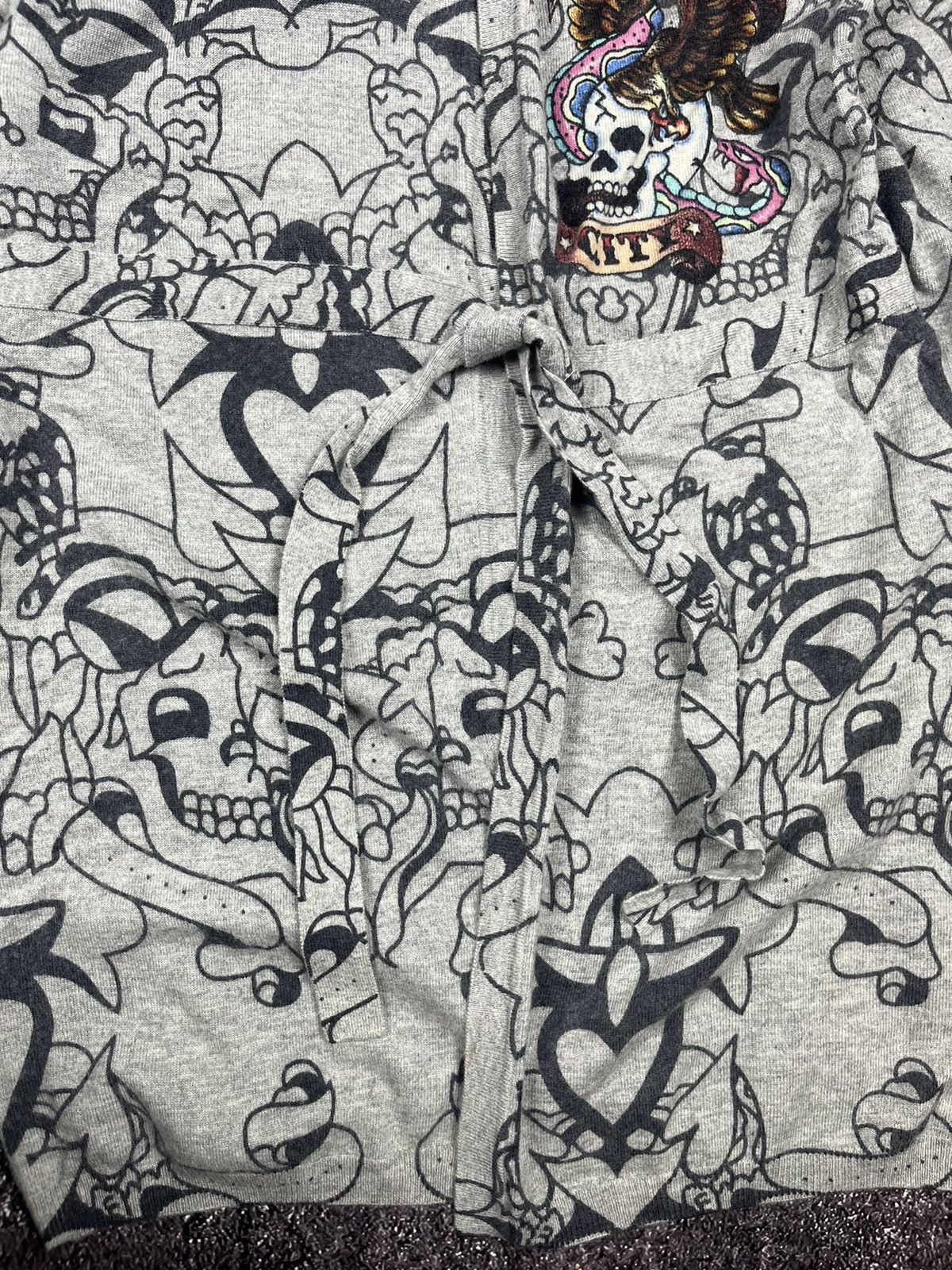 Ed Hardy Ed Hardy Long Hoodie Wool Grey Size XL / US 12-14 / IT 48-50 - 9 Thumbnail