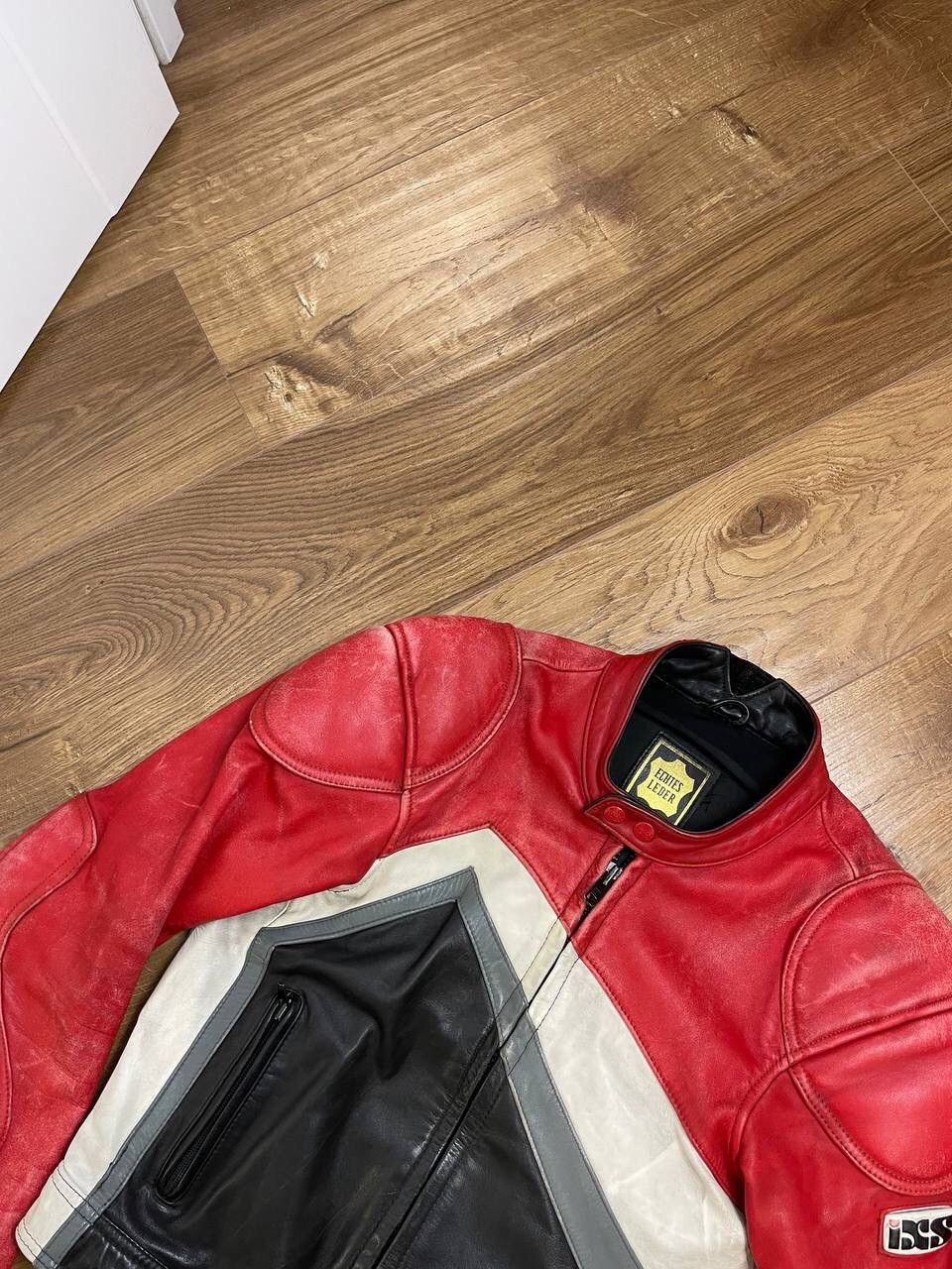 Genuine Leather × Vintage Vintage Genuine Leather 90’s Y2K Red Racing IXS Faded Jacket Size US M / EU 48-50 / 2 - 3 Thumbnail